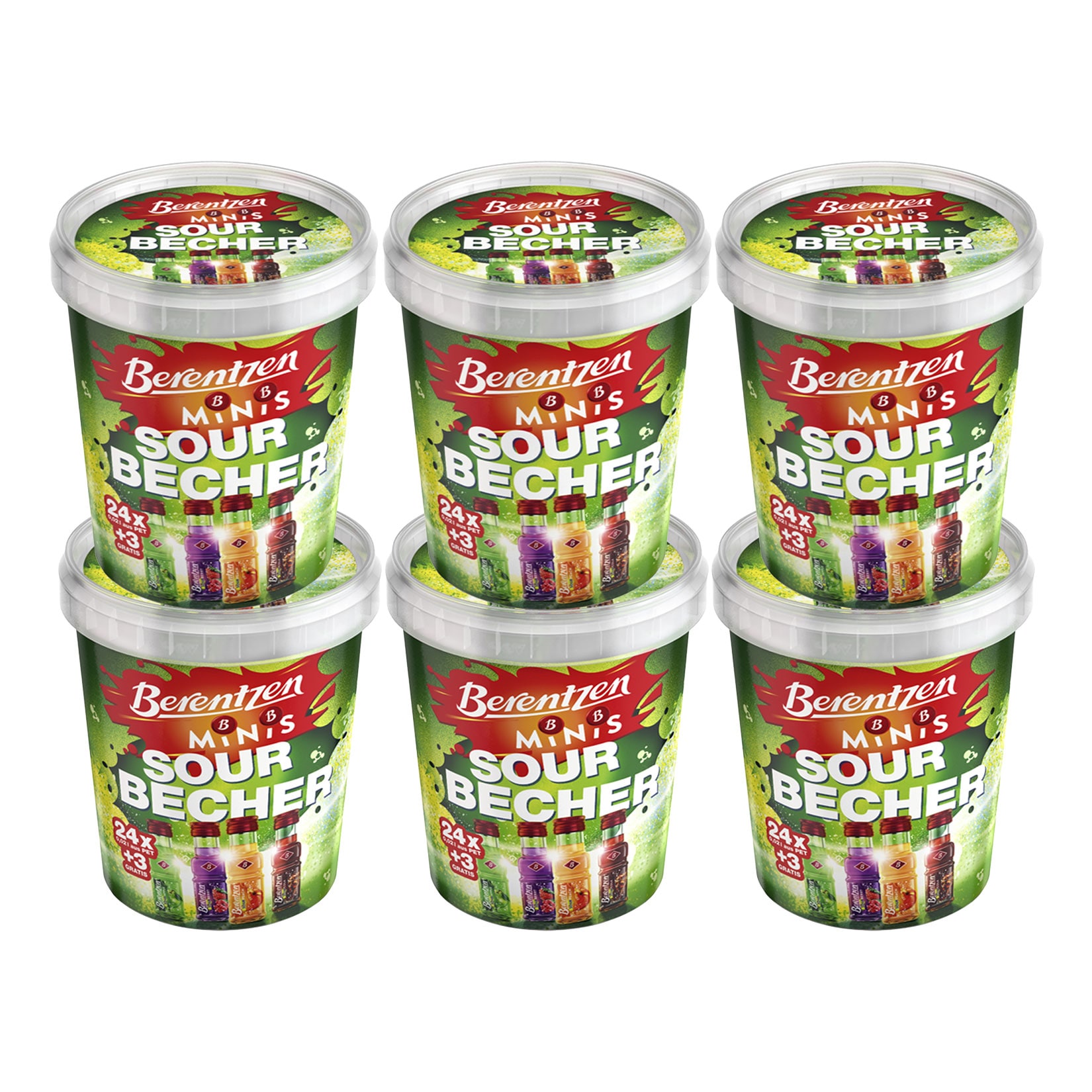 Berentzen Sour Minis 27 x 20 ml, 6er Pack - Bild 1