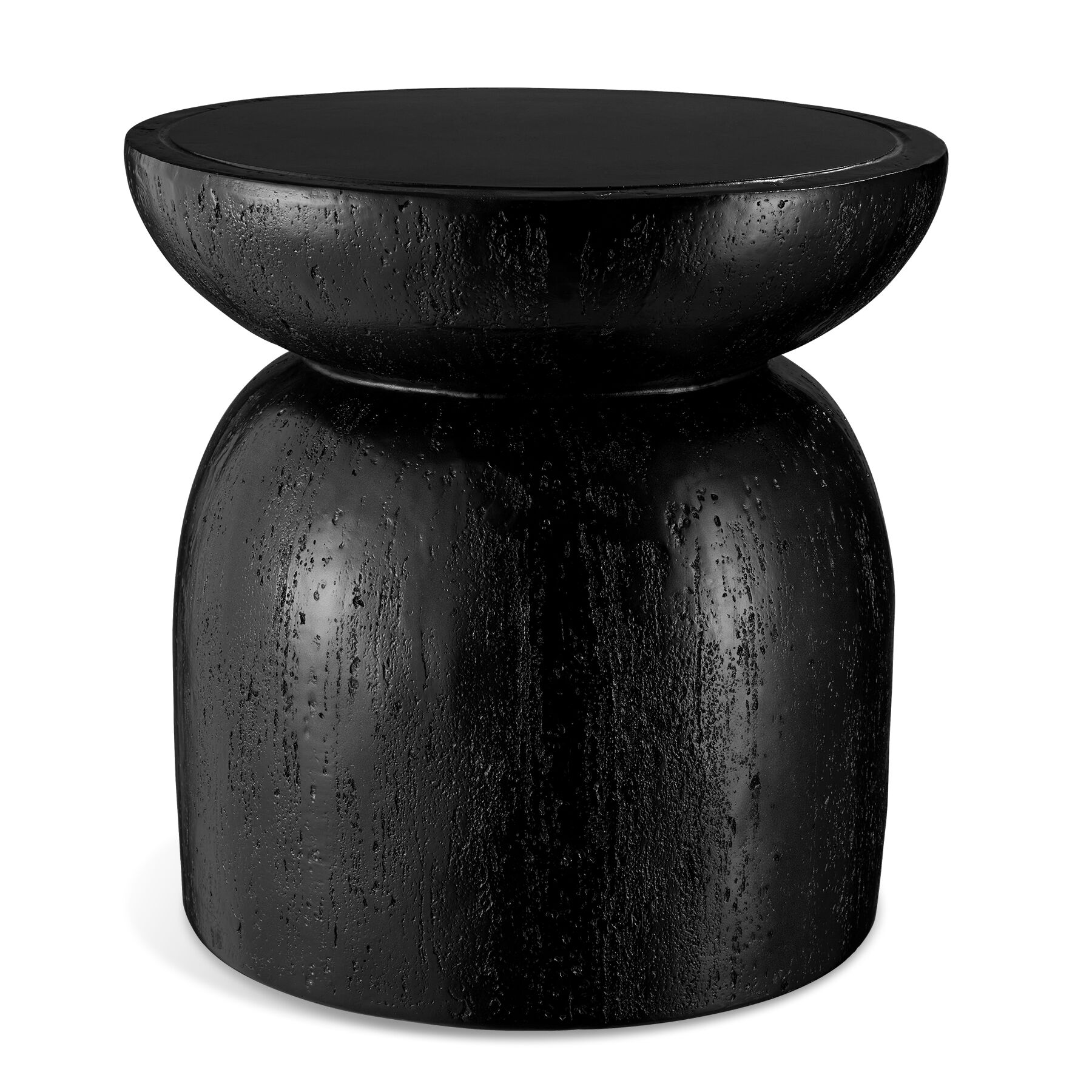 tectake&reg; Beistelltisch, rund, im Chubby-Design, mit rutschfesten Bodenschonern, &Oslash; 40 x 40 cm - Bild 1