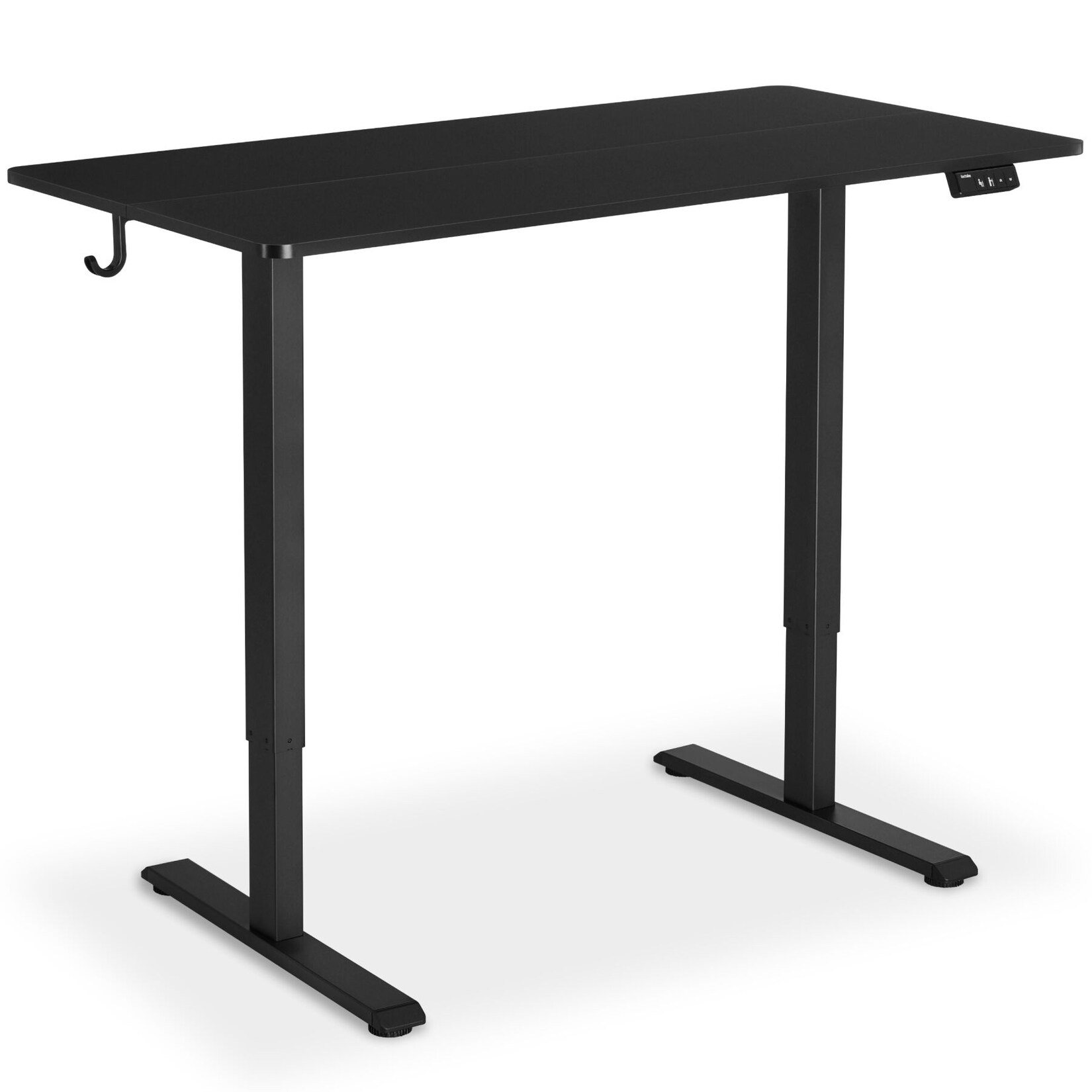 tectake® Höhenverstellbarer Schreibtisch, elektrisch, 2-stufig, intuitives Bedienpanel mit LCD-Anzeige, 120 x 60 x 71 – 116 cm