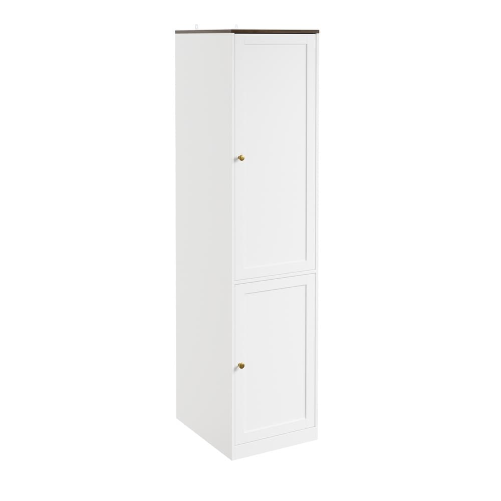 SoBuy Kleiderschrank mit 2 T&uuml;ren Wei&szlig; 45x55x187cm Modern - Bild 1