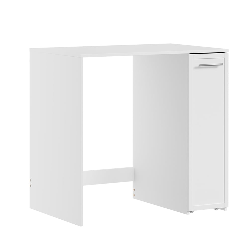 SoBuy Waschmaschinenunterschrank mit W&auml;schekommode und Aufbewahrungsschrank, 1 Schublade Wei&szlig; - Bild 1