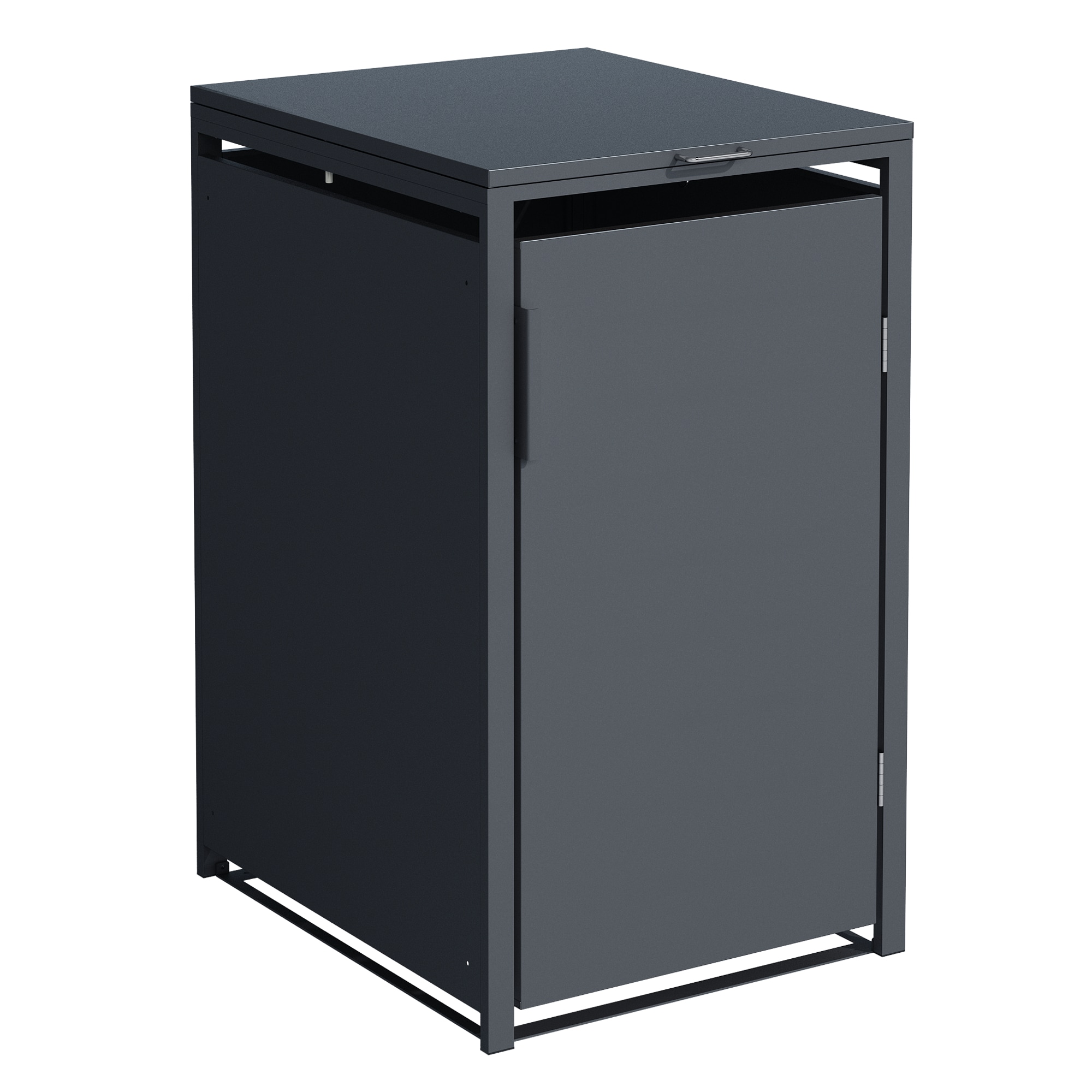 M&uuml;lltonnenbox M&Uuml;NCHEN 68x80x116cm f&uuml;r Tonnen 120 und 240 Liter, Stahl anthrazit - Bild 1