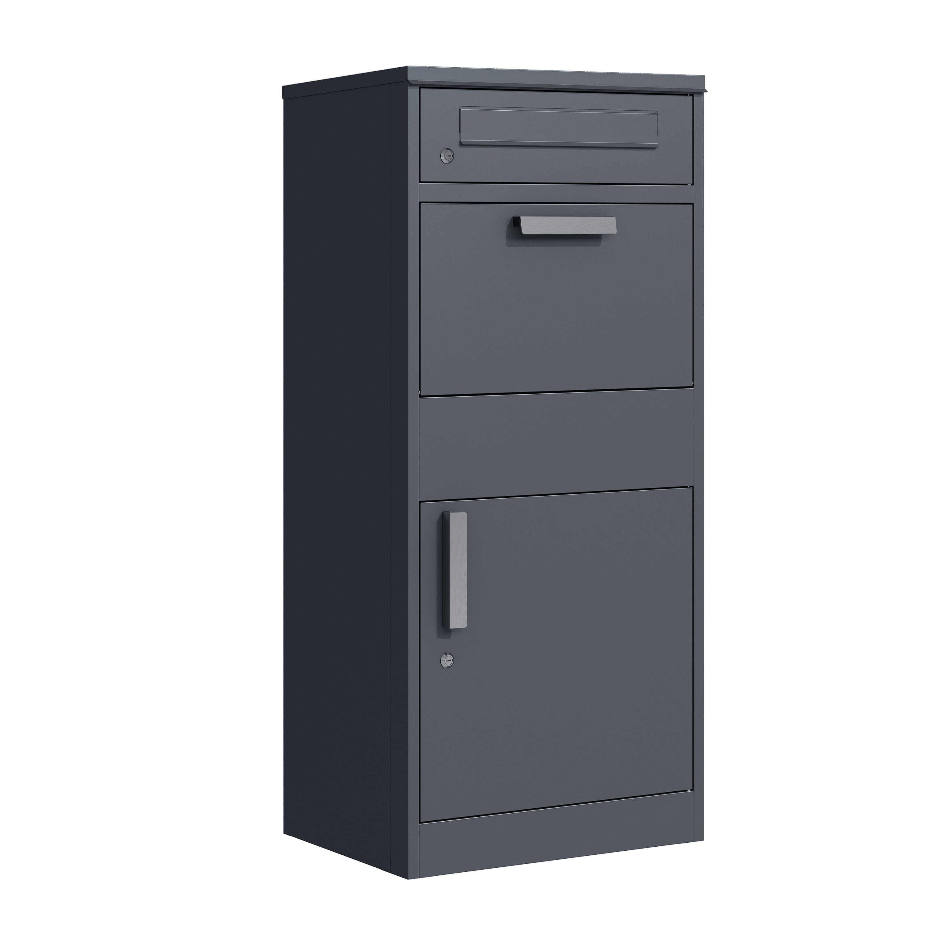 Paketbox BREMEN 50x38x112cm, Stahl anthrazit - Bild 1