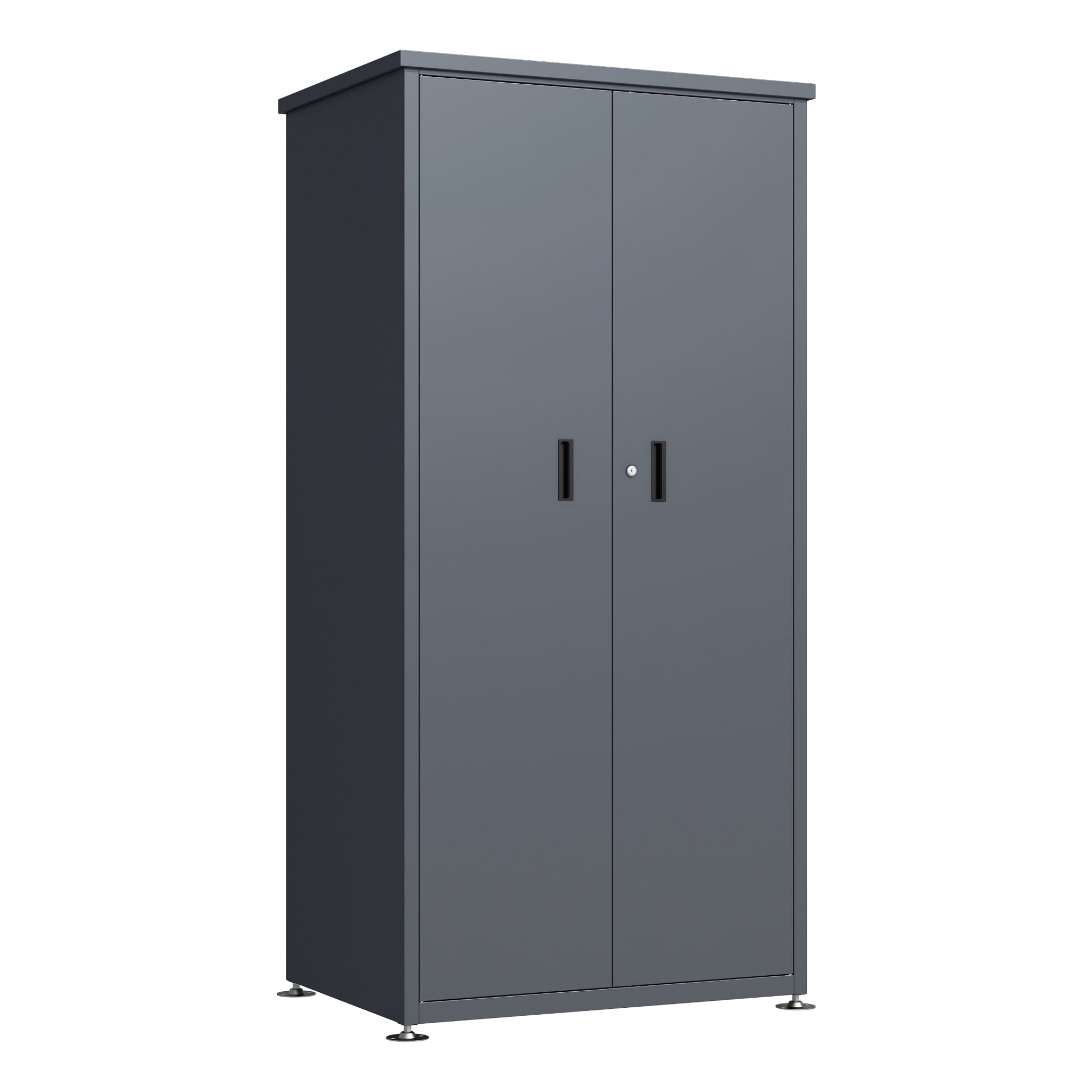 Gartenschrank L&Uuml;BECK 90x65x187cm, Stahl anthrazit - Bild 1