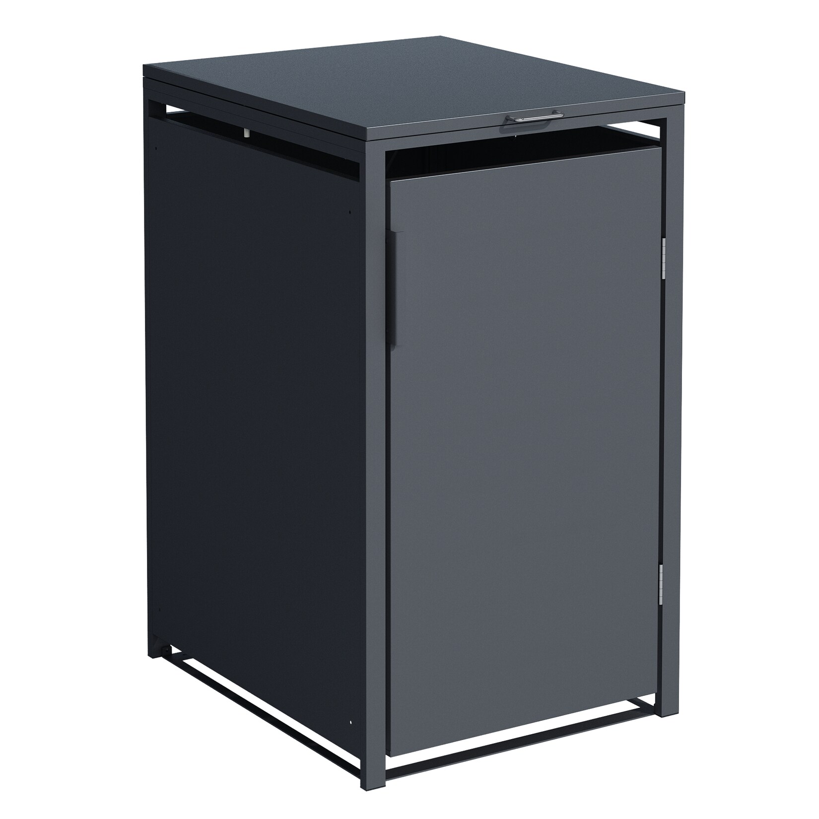 Mülltonnenbox MÜNCHEN 60x62x102cm für KLEINE Tonnen 120 Liter, Stahl anthrazit