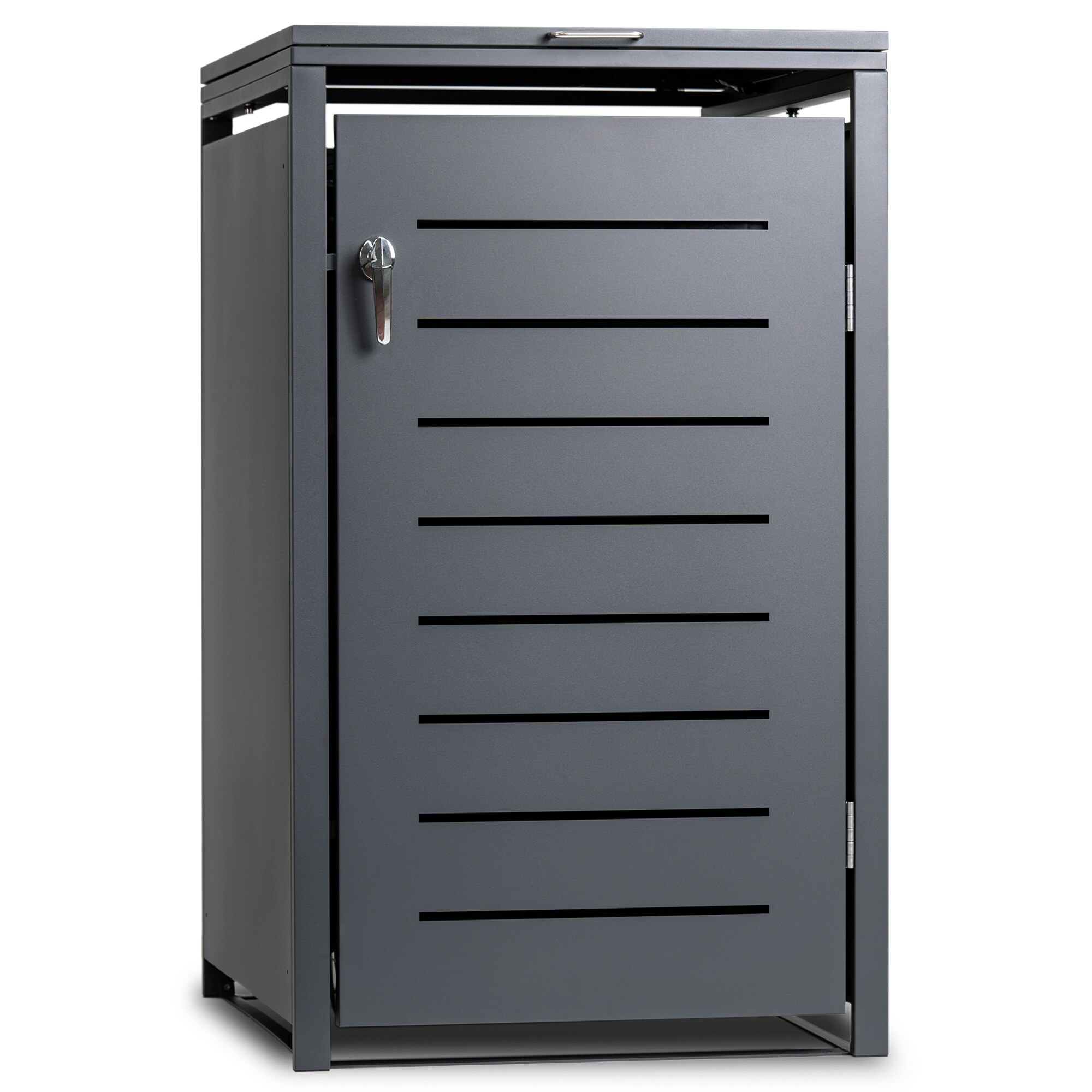 M&uuml;lltonnenbox K&Ouml;LN 60x62x102cm f&uuml;r Tonnen 120 Liter, Stahl anthrazit - Bild 1