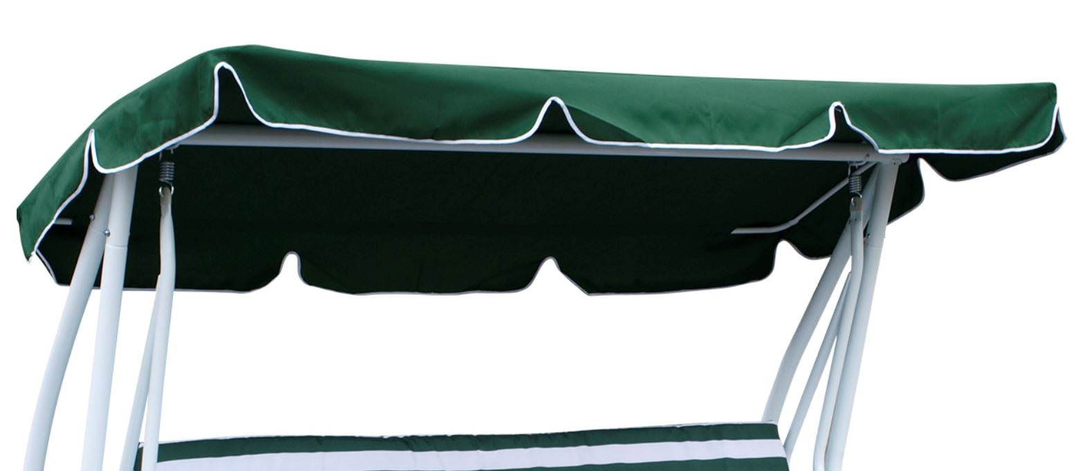 Dachplane f&uuml;r Hollywoodschaukel MIAMI 228x120cm, dunkelgr&uuml;n - Bild 1