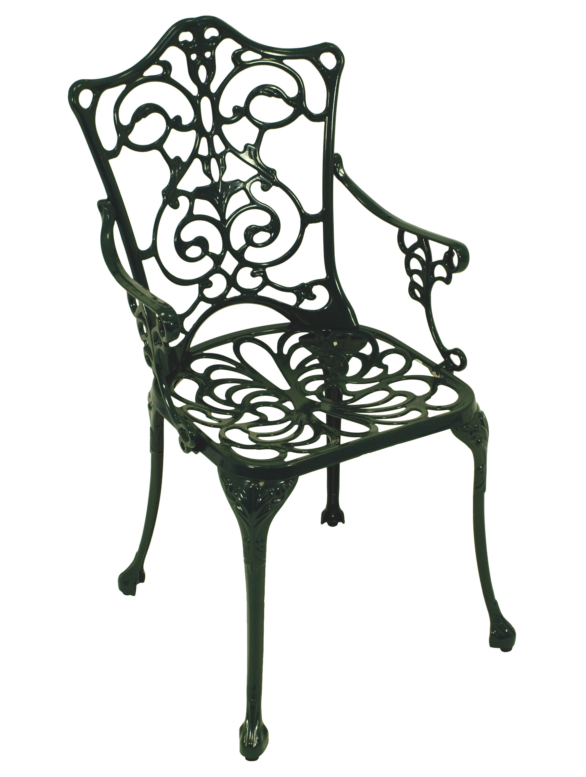 Gartensessel im Jugendstil Design, dunkelgr&uuml;n - Bild 1