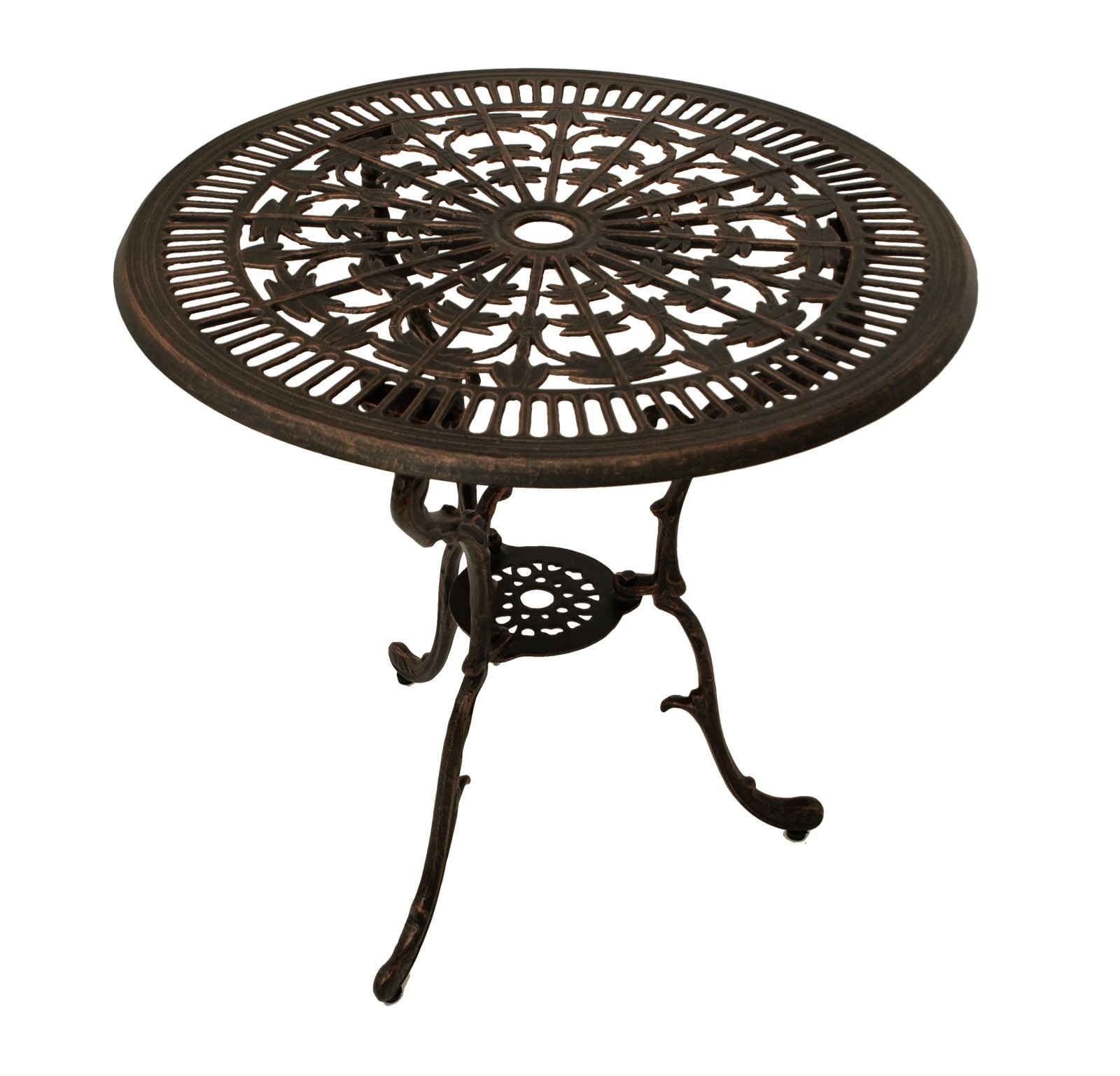 Tisch Jugendstil 70cm rund, Aluguss bronze antik - Bild 1