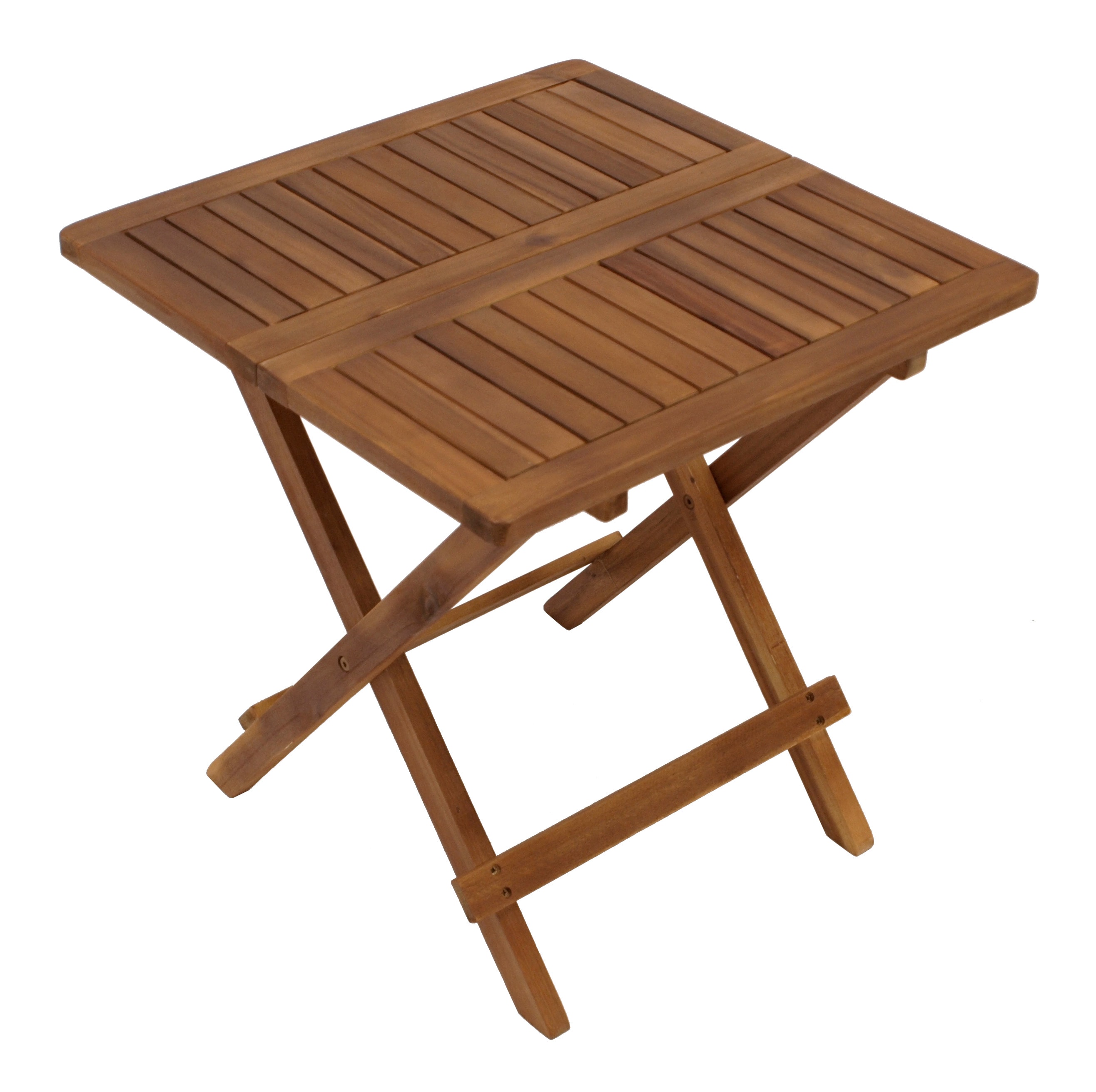 Klapp - Beistelltisch FLORENCIA 50x50cm, Akazienholz ge&ouml;lt - Bild 1