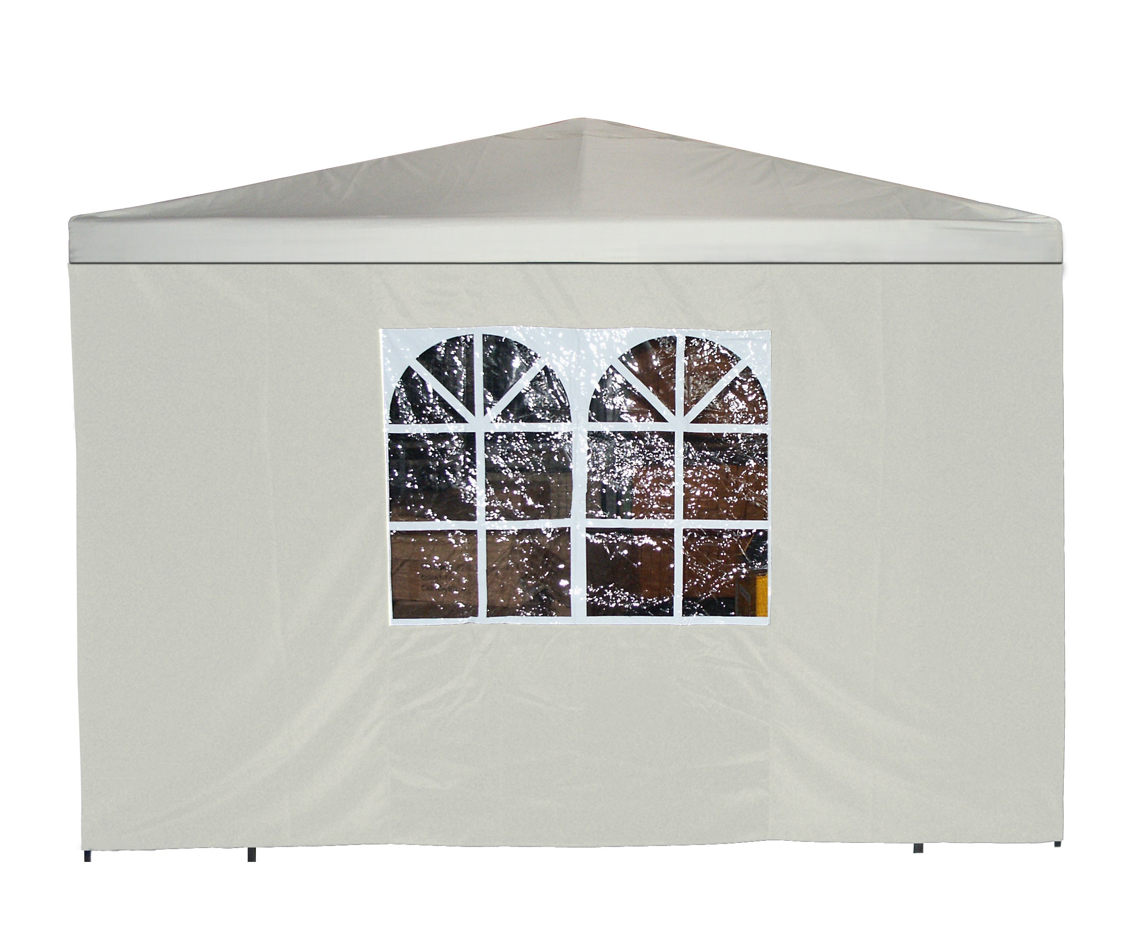 Seitenplane f&uuml;r Pavillon, 3x1,9 Meter, Polyester ecru mit Fenster - Bild 1