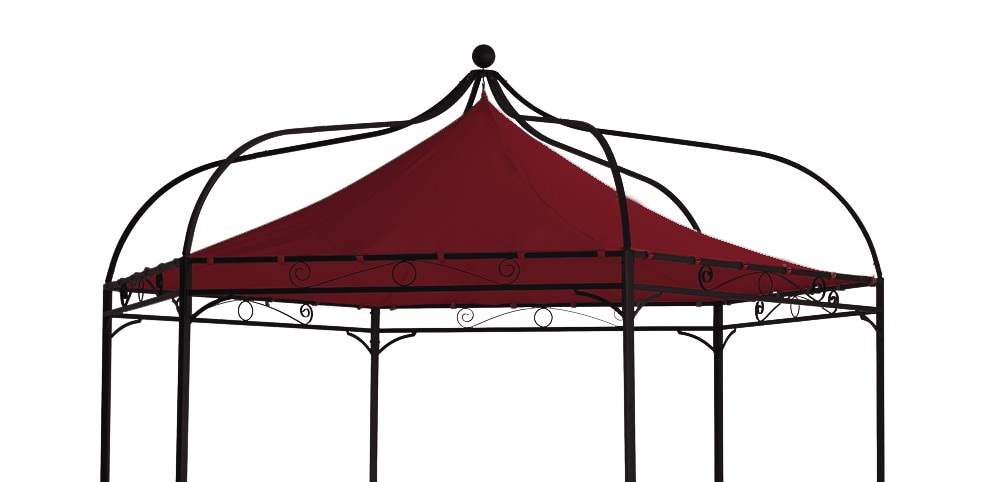 Ersatzdach f&uuml;r Pavillon MODENA, Polyester PVC-beschichtet bordeaux - Bild 1