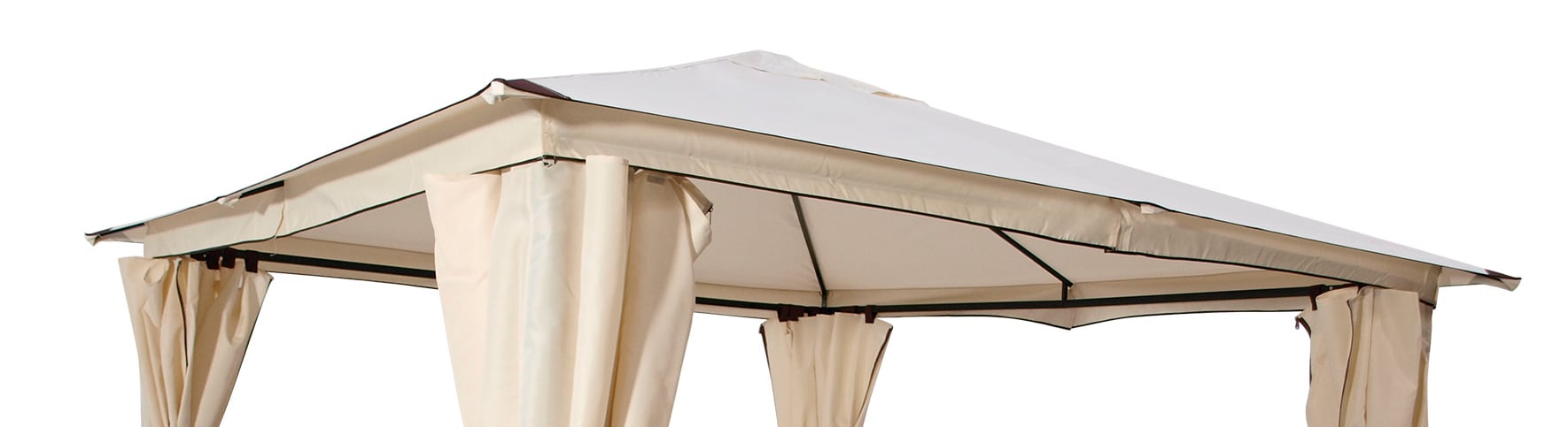 Ersatzdach f&uuml;r Pavillon VENEZIA, Polyester PVC-beschichtet &eacute;cru - Bild 1