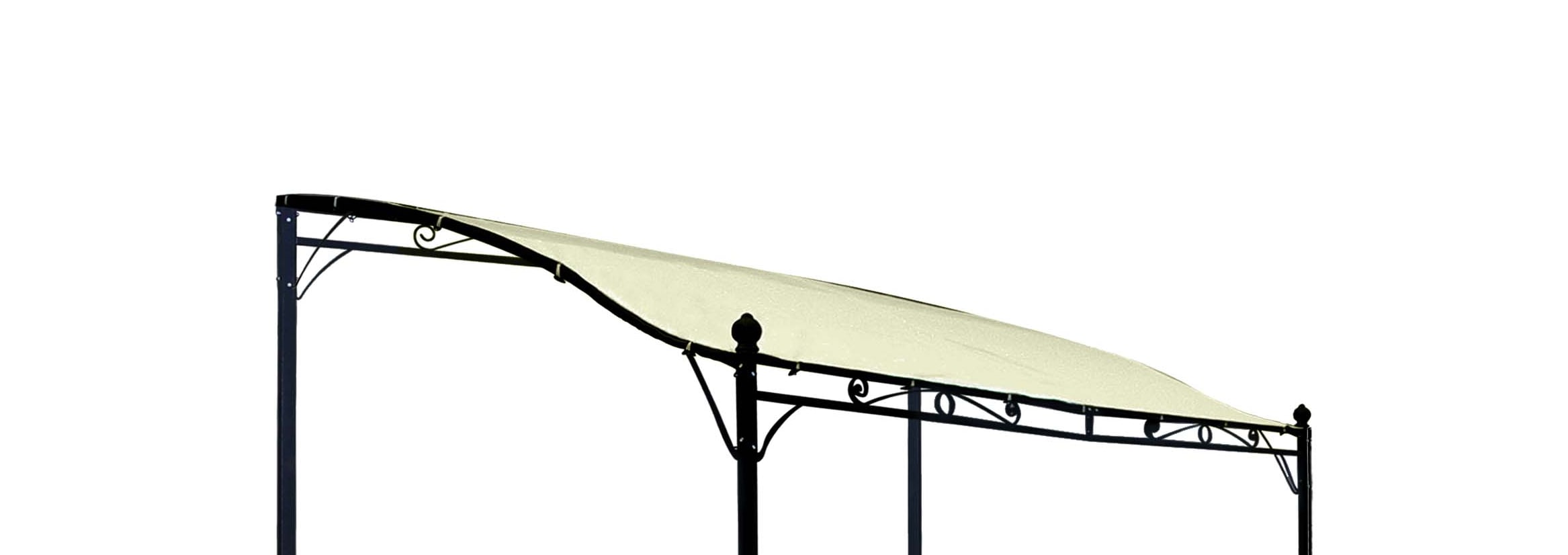 Ersatzdach f&uuml;r Anbaupavillon MANTOVA, PVC-beschichtet ecru - Bild 1