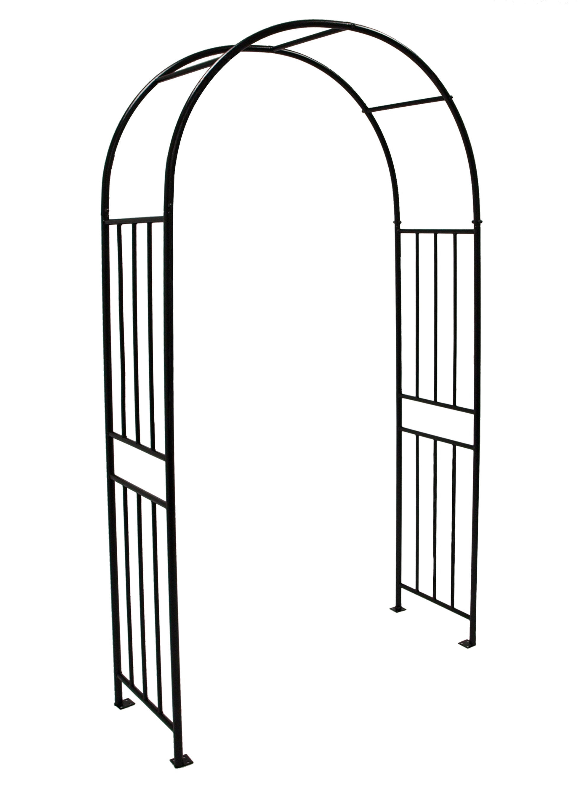 Rosenbogen VERSAILLES 220x120cm, Metall schwarz Hammerschlagoptik - Bild 1