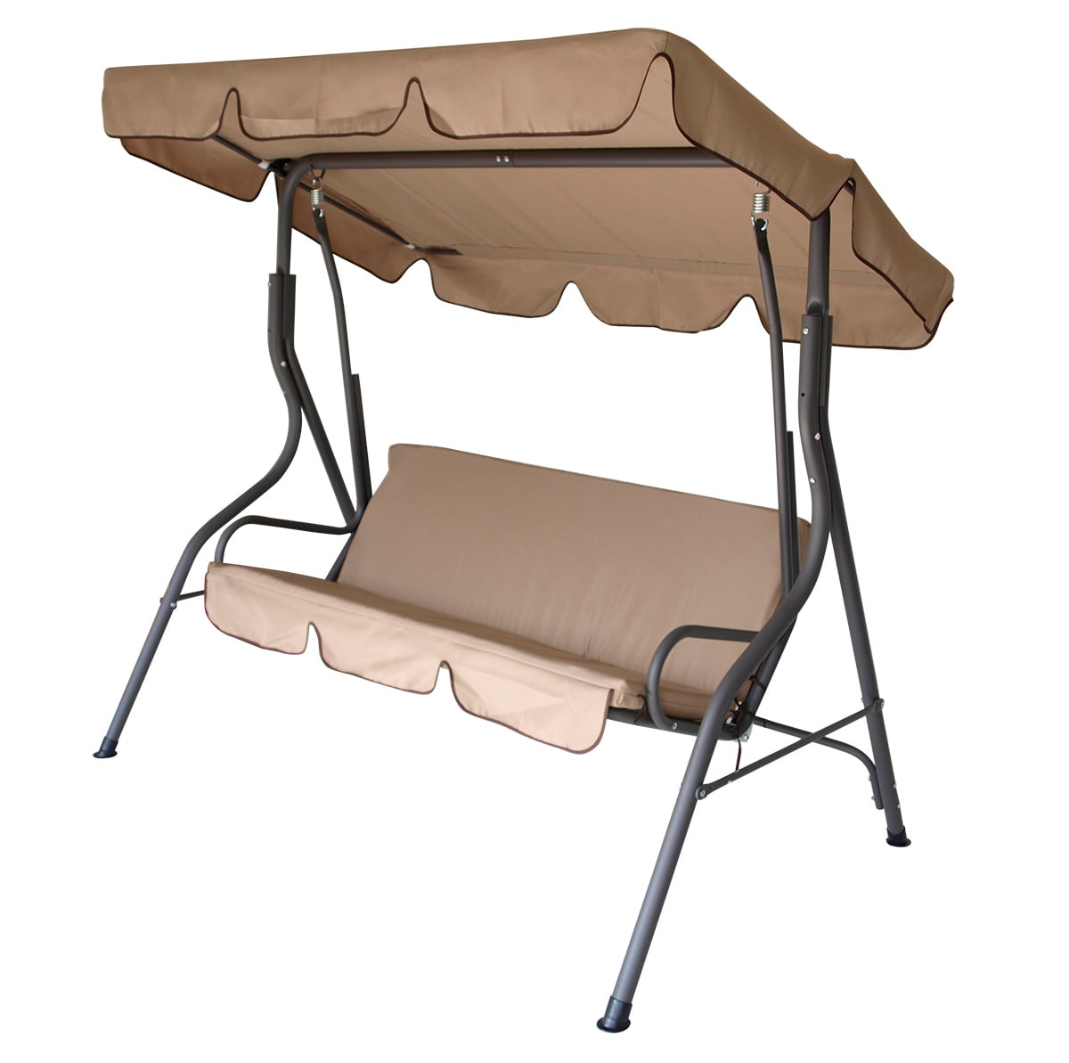 Hollywoodschaukel FLORIDA 3-sitzer, grau/creme - Bild 1