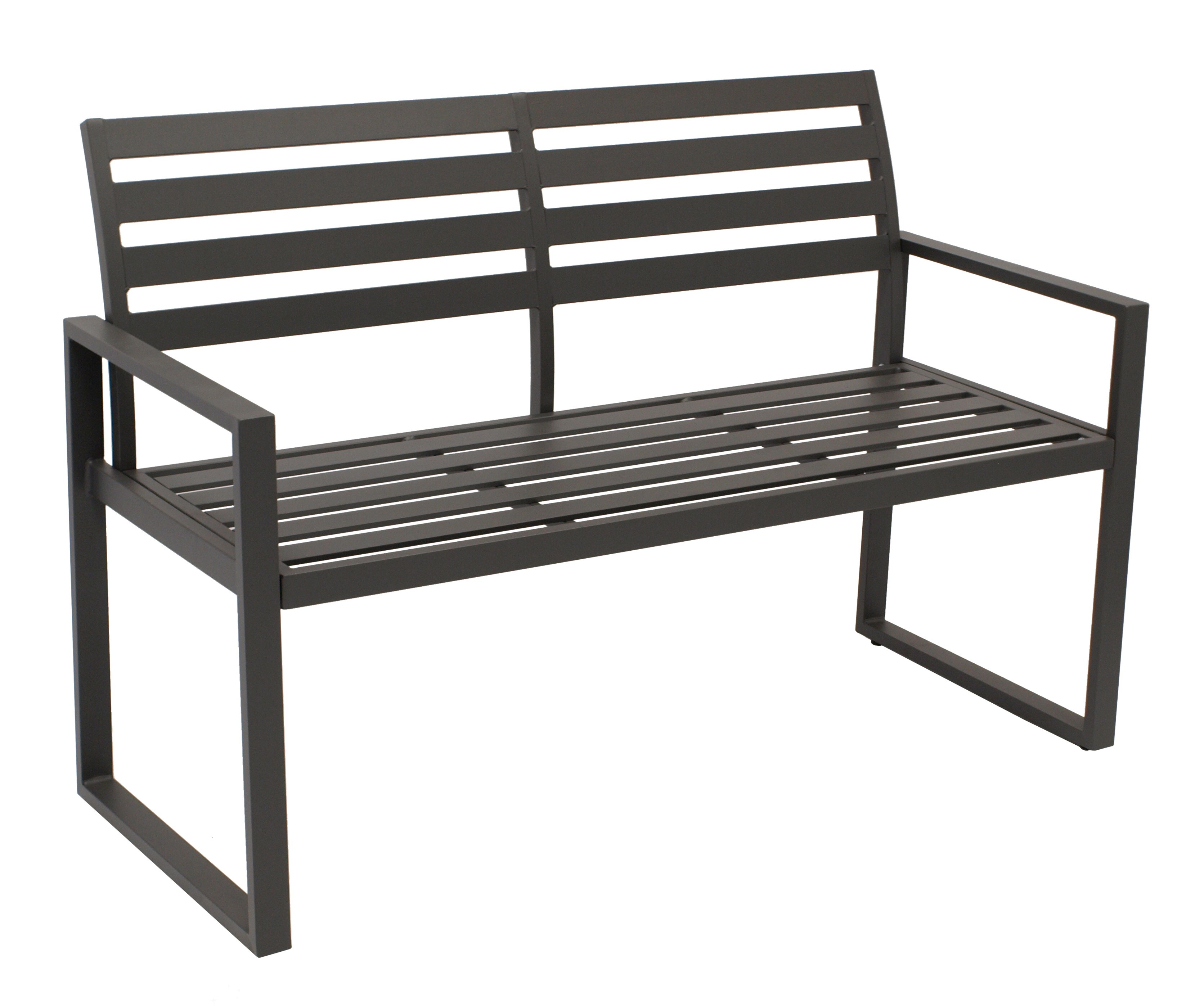 Bank 2-sitzer ATLANTA, Aluminium dunkelgrau - Bild 1