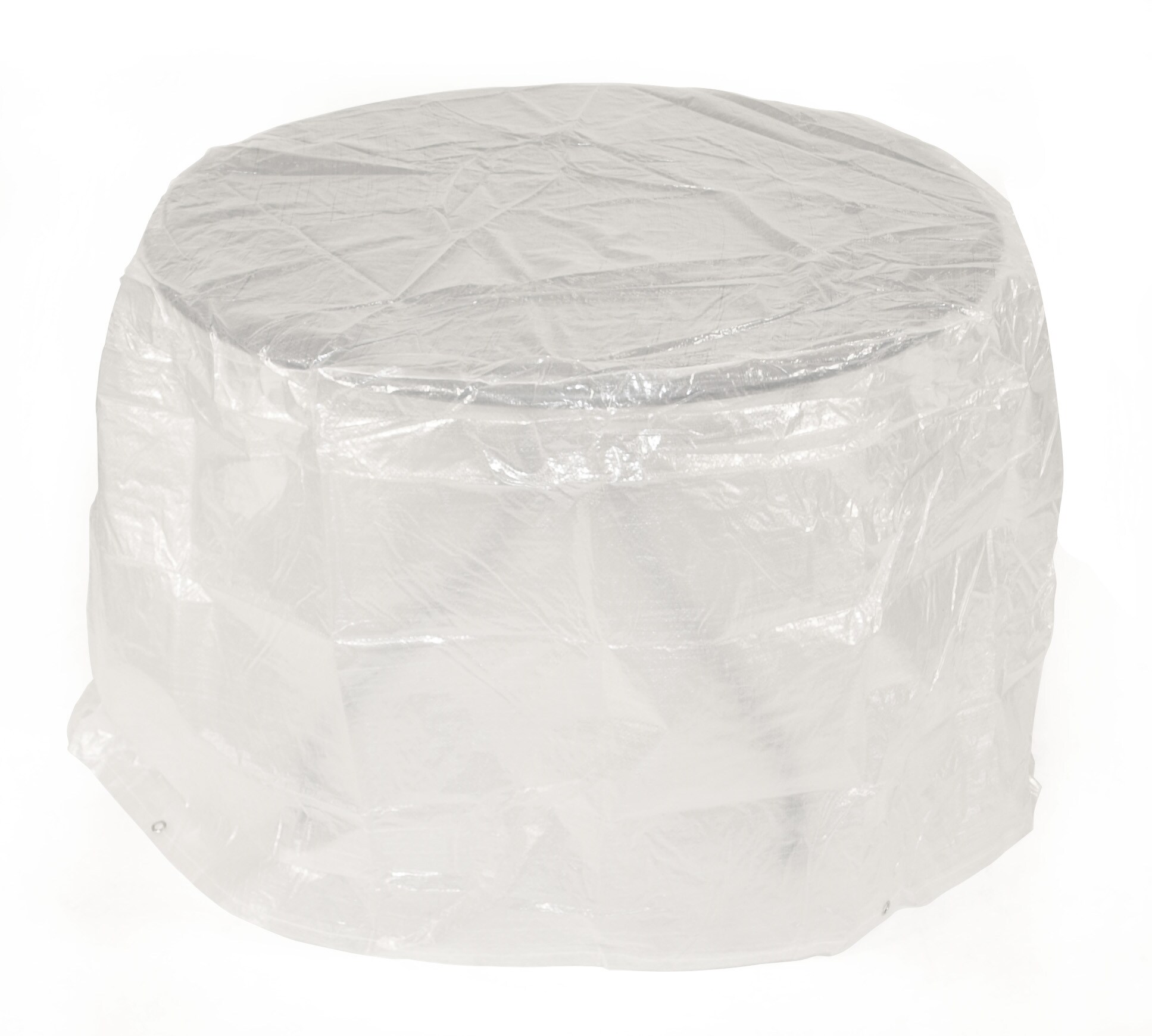 Abdeckhaube Tisch 100x70cm rund, PE transparent - Bild 1