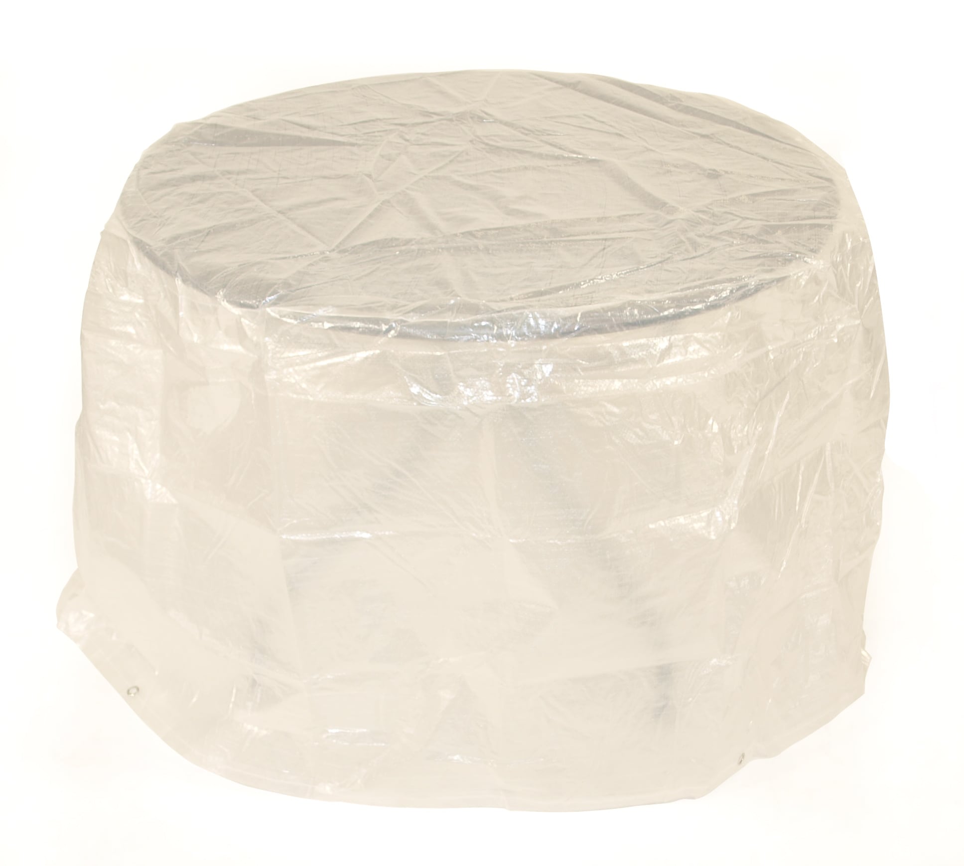 Abdeckhaube Tisch 125x70cm rund, PE transparent - Bild 1