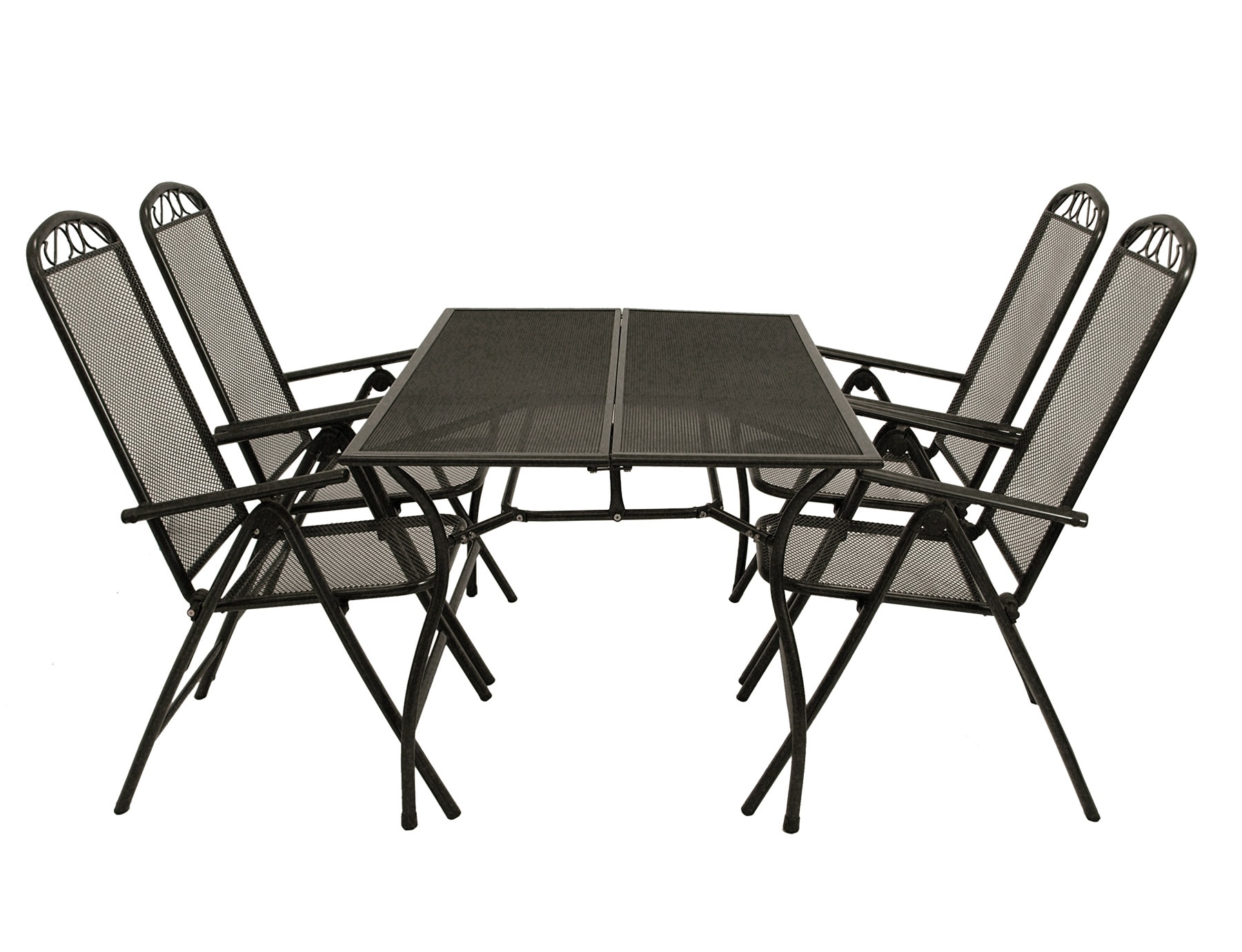Garnitur CLASSIC 5-teilig, Streckmetall anthrazit - Bild 1