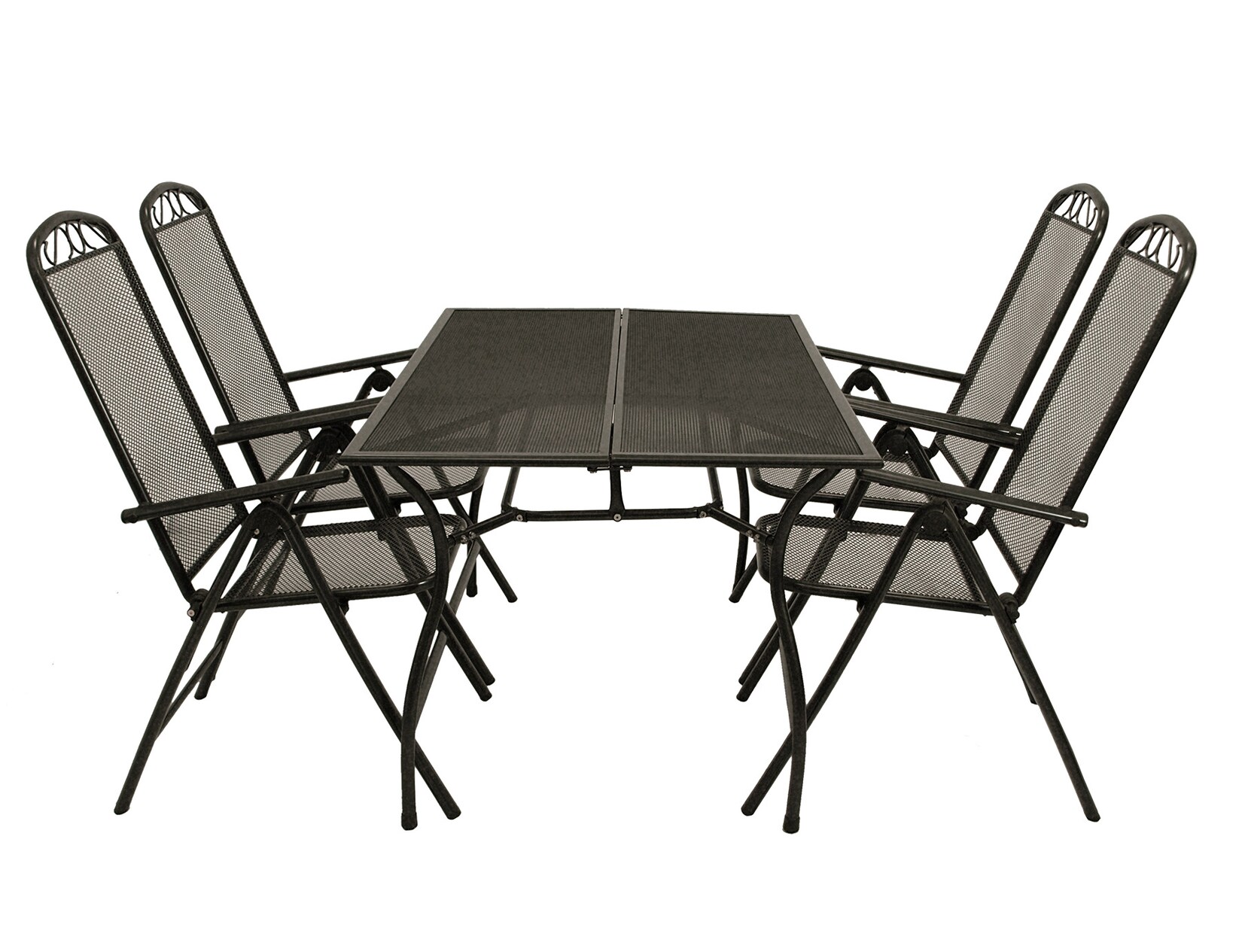 Garnitur CLASSIC 5-teilig, Streckmetall anthrazit