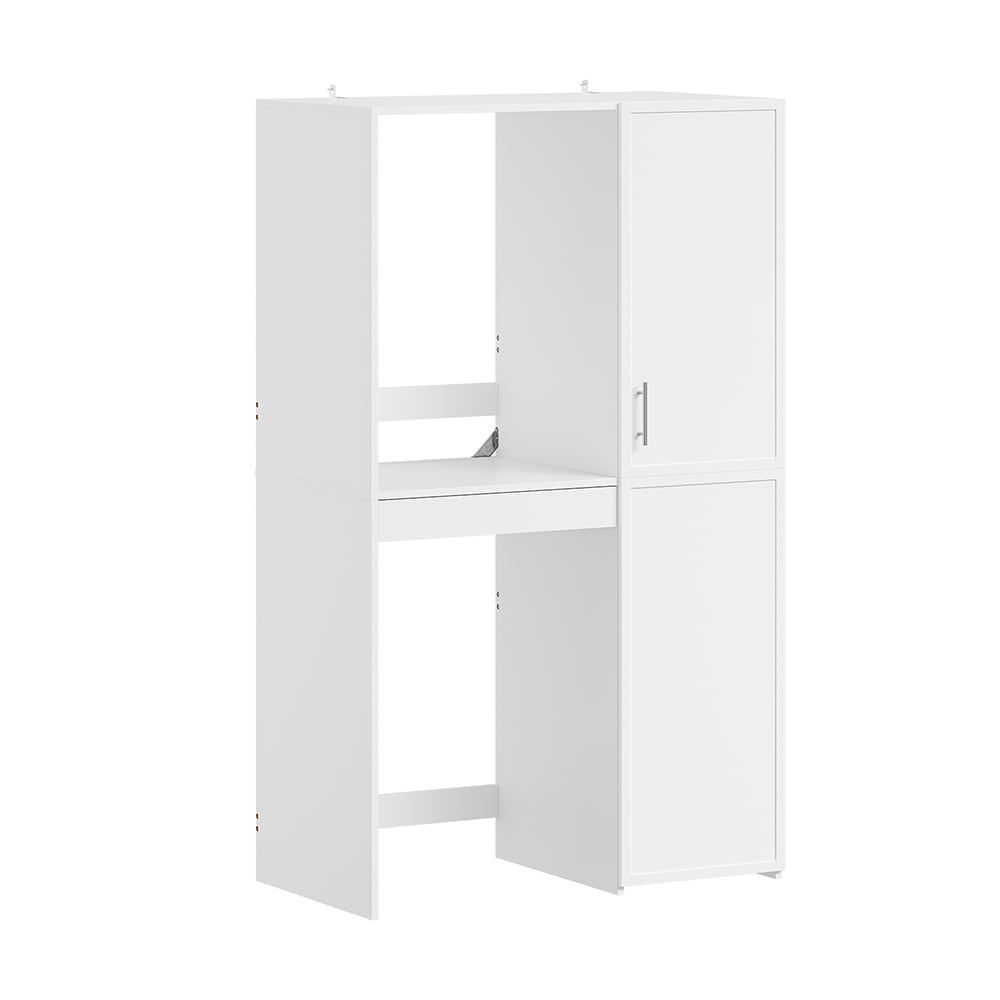 SoBuy Waschmaschinen-Schrank mit W&auml;schetrockner-Kombi und W&auml;schekommode mit 1 Schublade Wei&szlig; - Bild 1