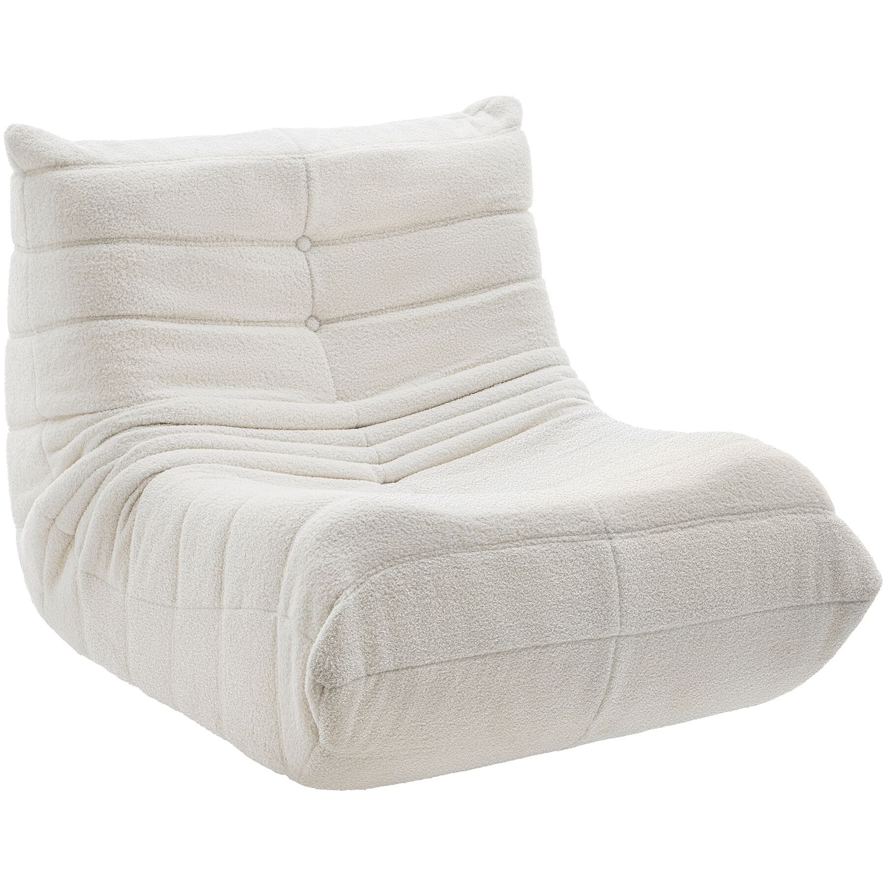 tectake&reg; Relaxsessel, mit Boucl&eacute;-Bezug, rutschfeste Unterseite, 95 x 100 x 75 cm - Bild 1