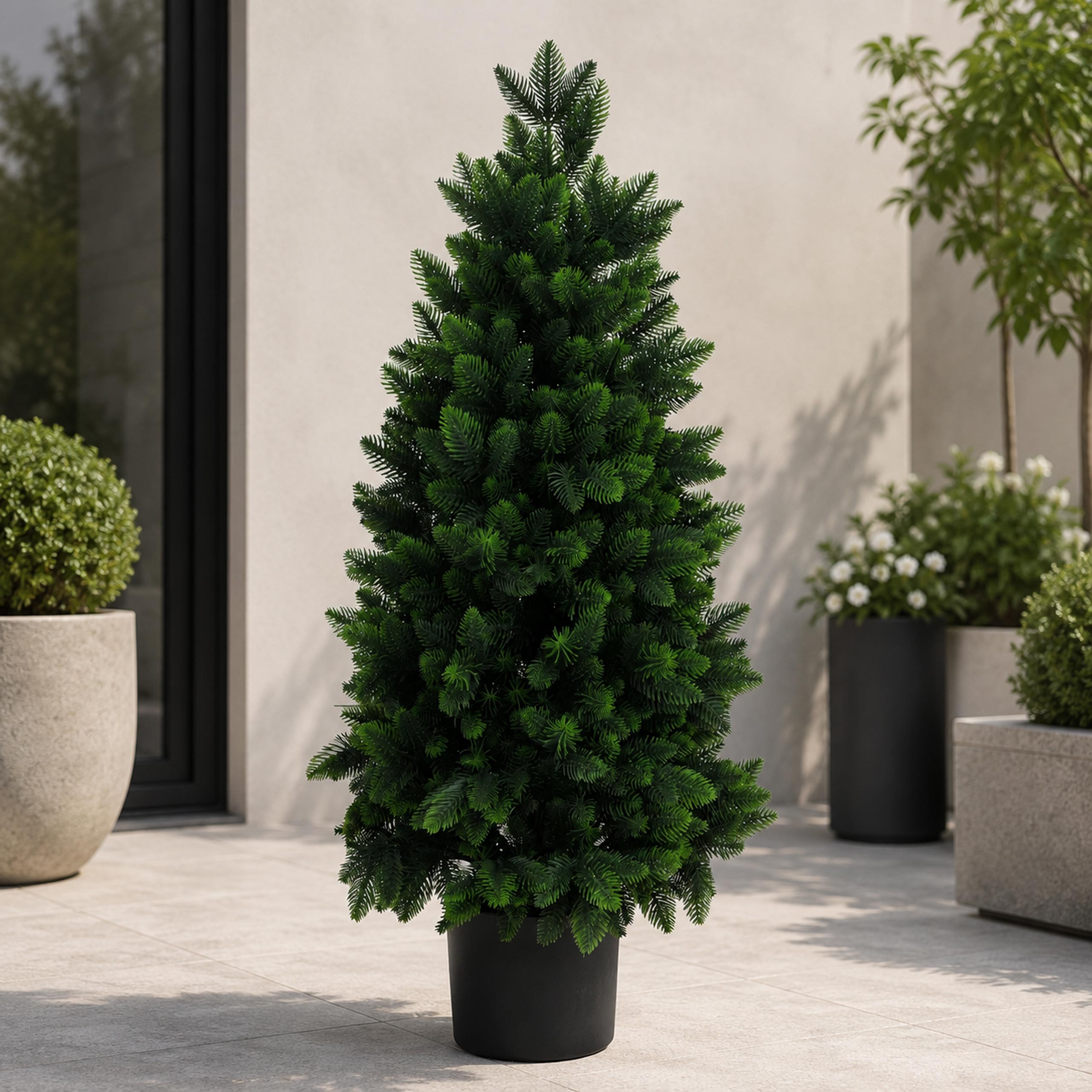 K&uuml;nstliche Tanne MCW-R29, Dekobaum Kunstbaum Kunstpflanze, Outdoor Polyethylen, 85cm - Bild 1