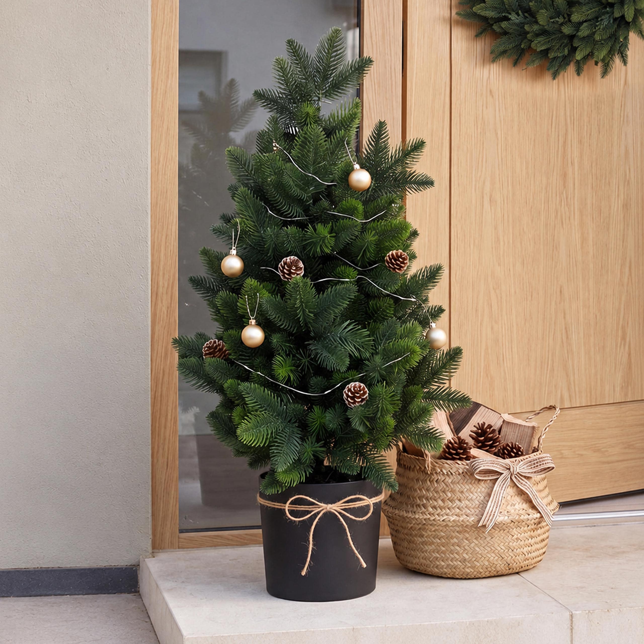 Weihnachtsbaum MCW-R29, Dekobaum Kunstbaum Kunstpflanze k&uuml;nstliche Tanne, Outdoor Polyethylen, 55cm - Bild 1
