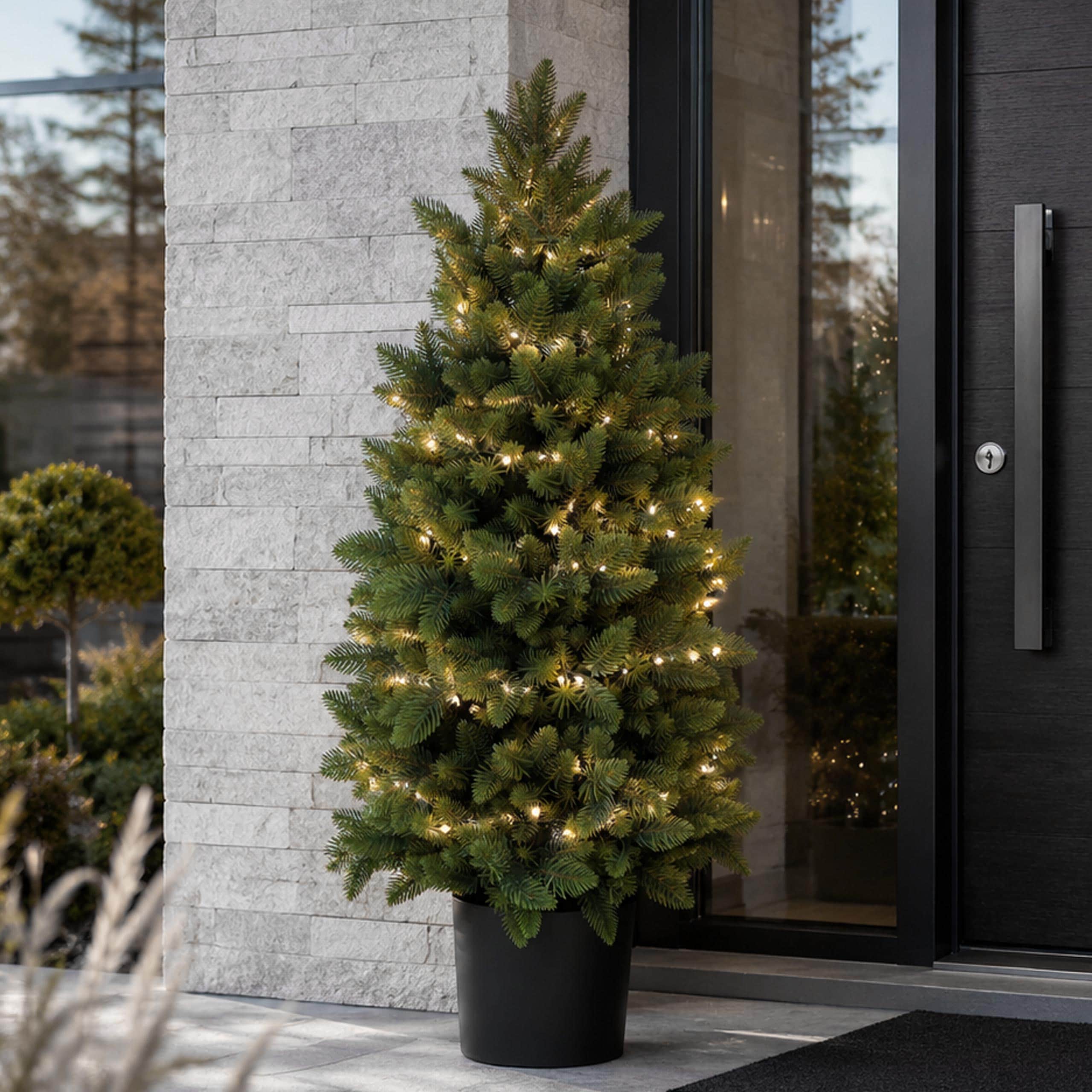 Weihnachtsbaum MCW-R29, Dekobaum Kunstbaum Kunstpflanze k&uuml;nstliche Fichte, Outdoor Polyethylen, 85cm - Bild 1