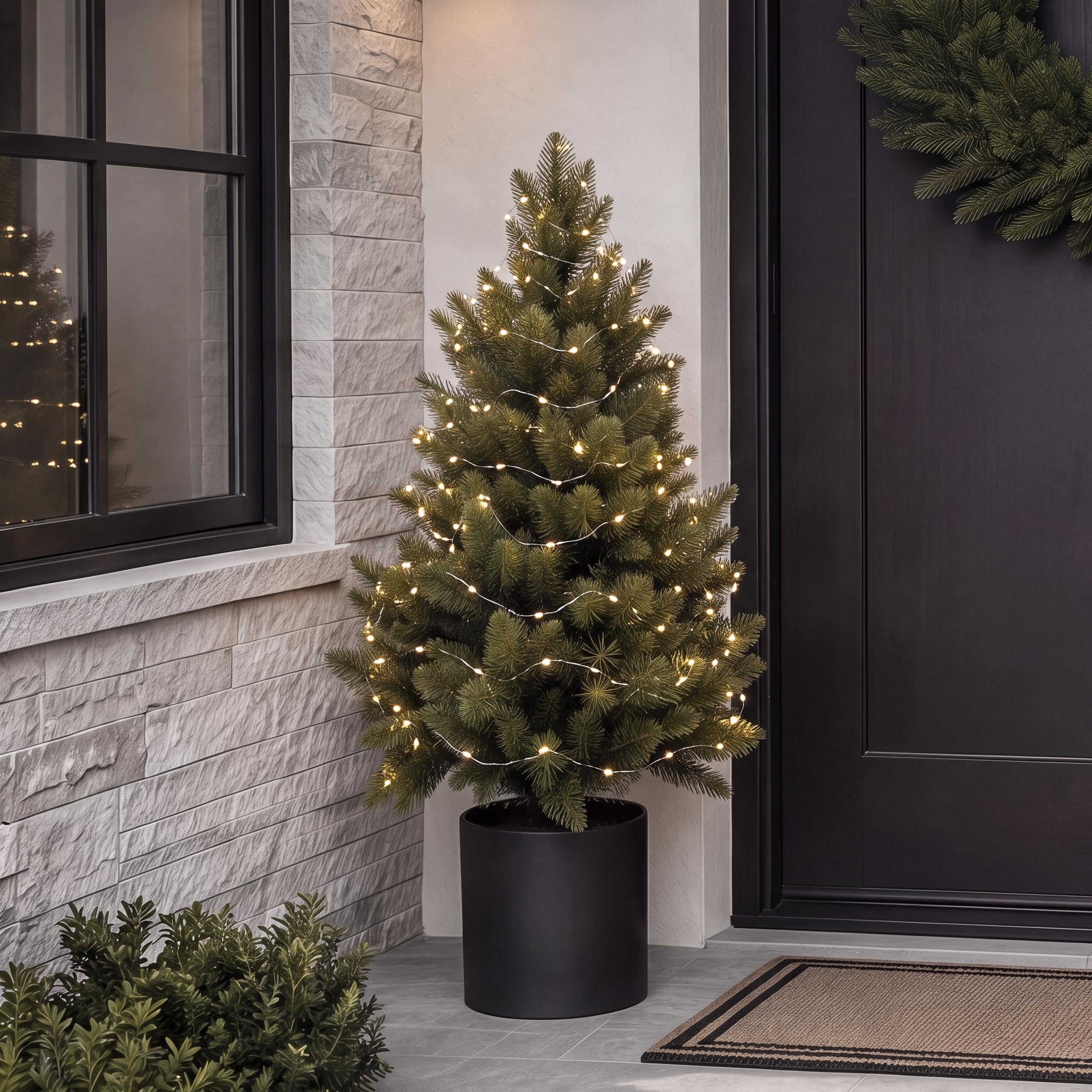 Weihnachtsbaum MCW-R29, Dekobaum Kunstbaum Kunstpflanze k&uuml;nstliche Fichte, Outdoor Polyethylen, 55cm - Bild 1