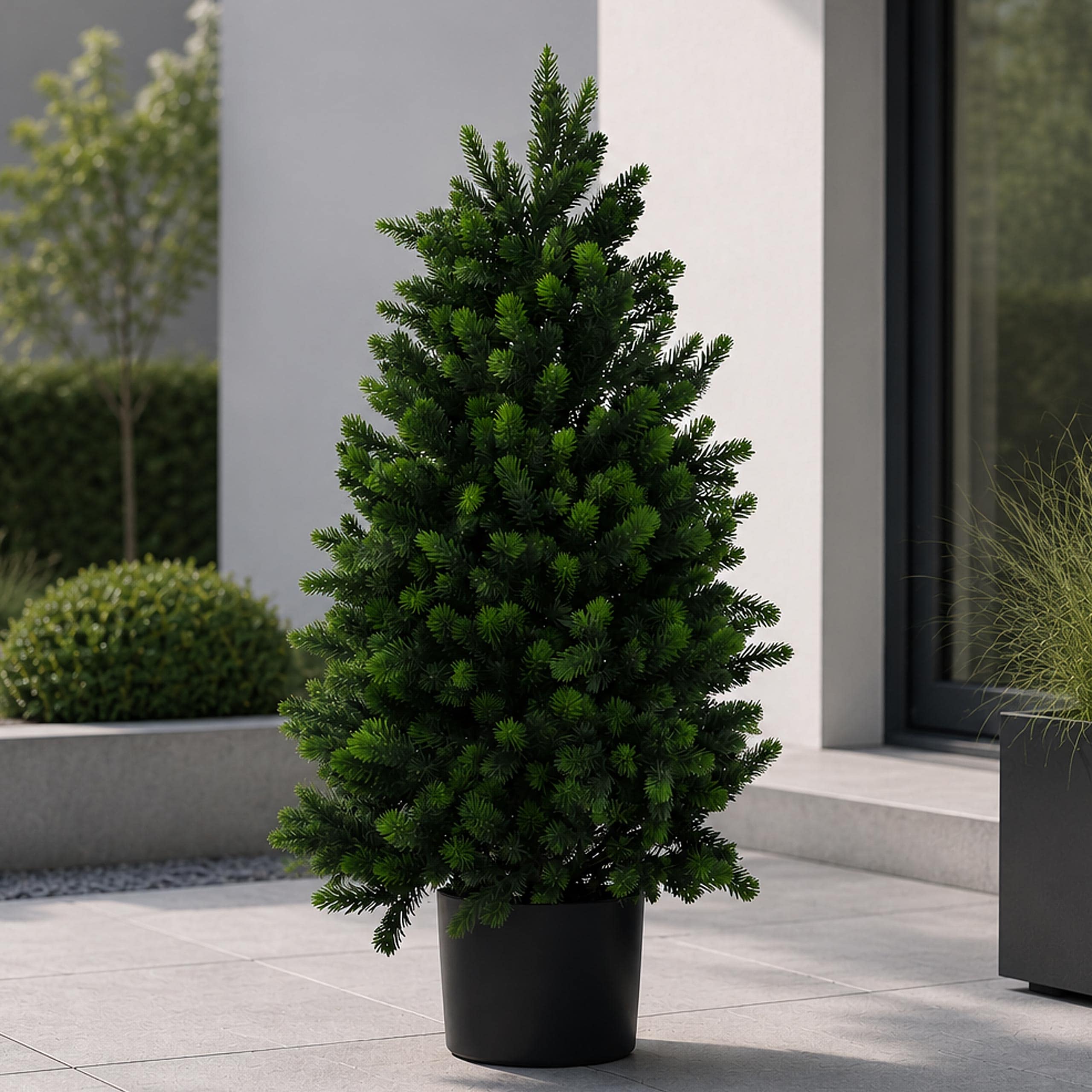 K&uuml;nstliche Tanne MCW-R29, Dekobaum Kunstbaum Kunstpflanze, Outdoor Polyethylen, 90cm - Bild 1