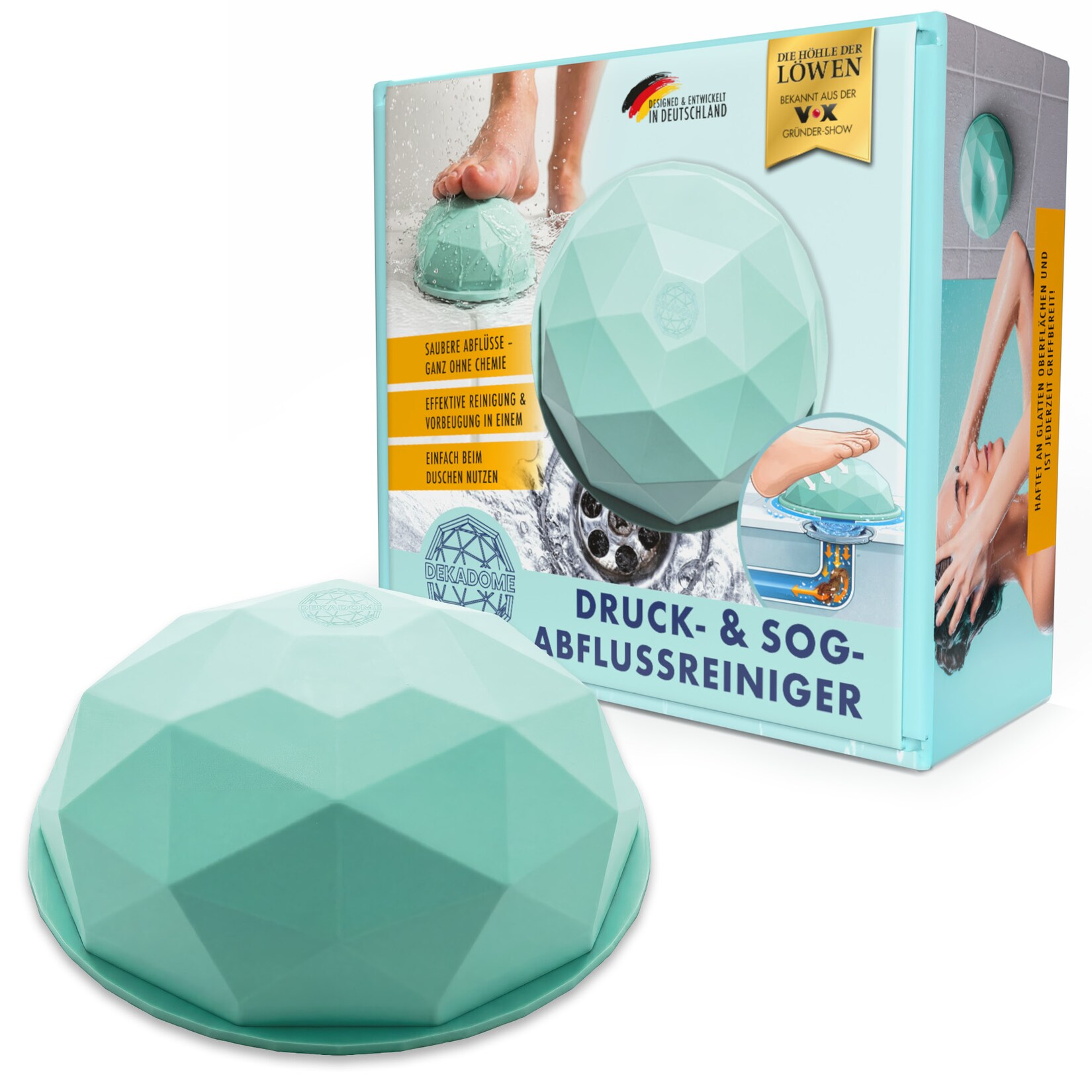 Dekadome Ausgussreiniger 13cm türkis