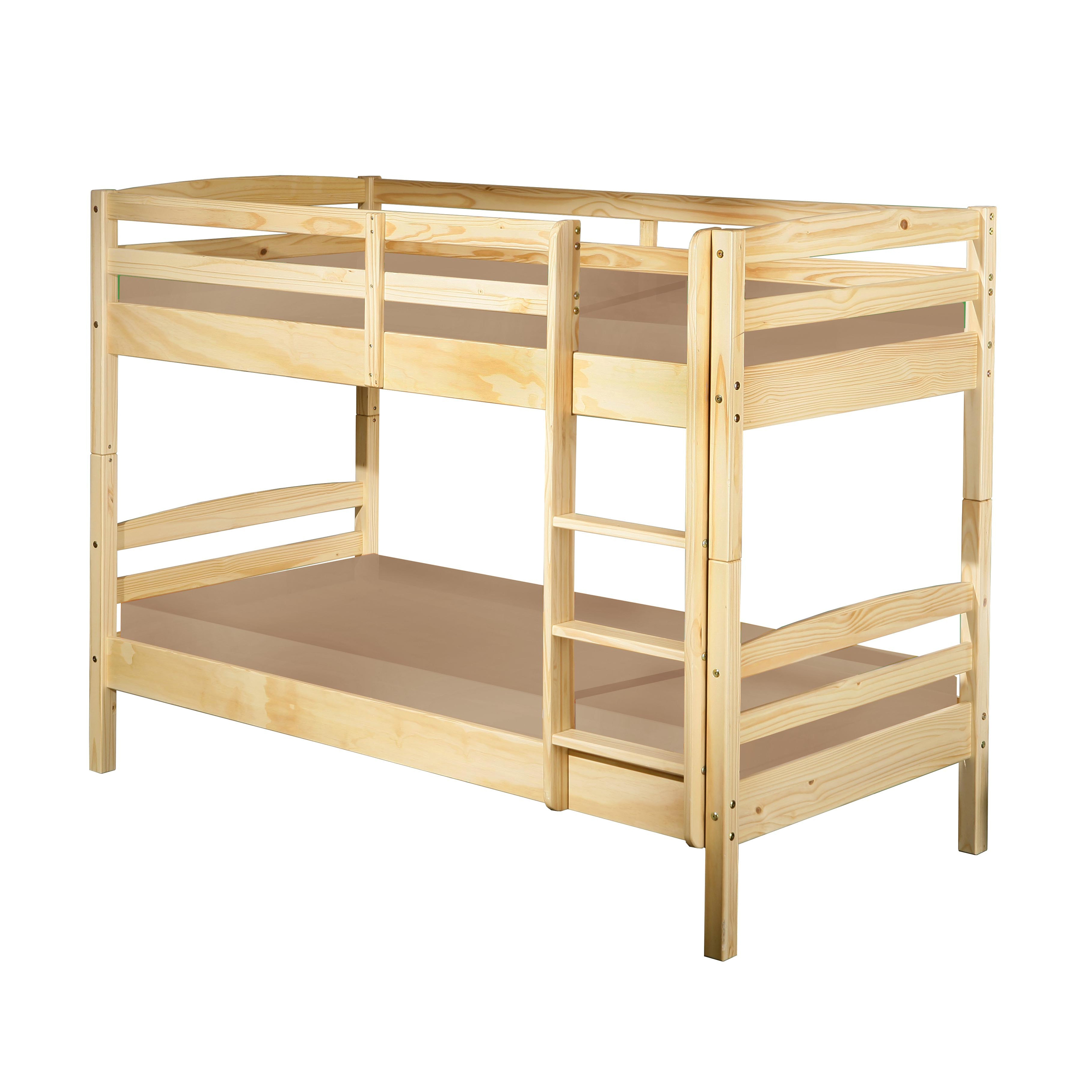 Etagenbett >Annika< 90x200 natur + 2 Lattenroste - Bild 1