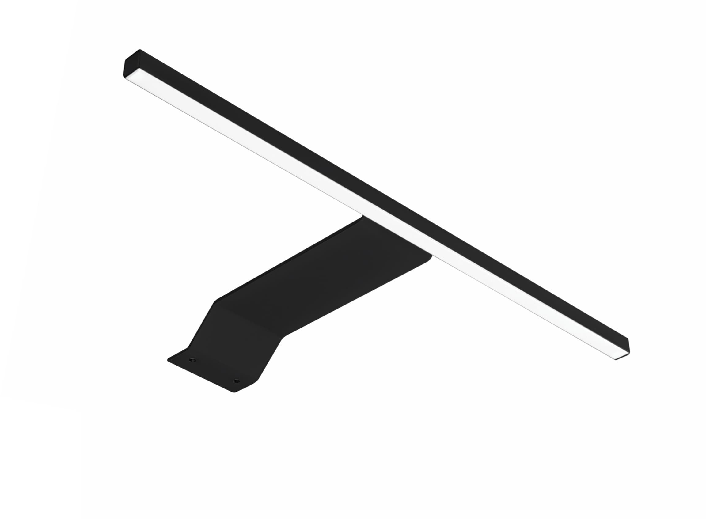 LED-Lampe mit Steckdose f&uuml;r Spiegelschrank Carbona, 3,6 W, Schwarz matt - Bild 1