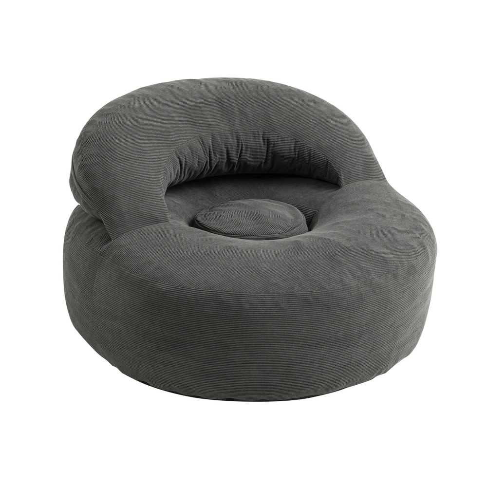 SoBuy Sessel mit Liegefunktion, Lounge-Sessel, Ohrensessel Dunkelgrau 110x125x65cm Modern - Bild 1