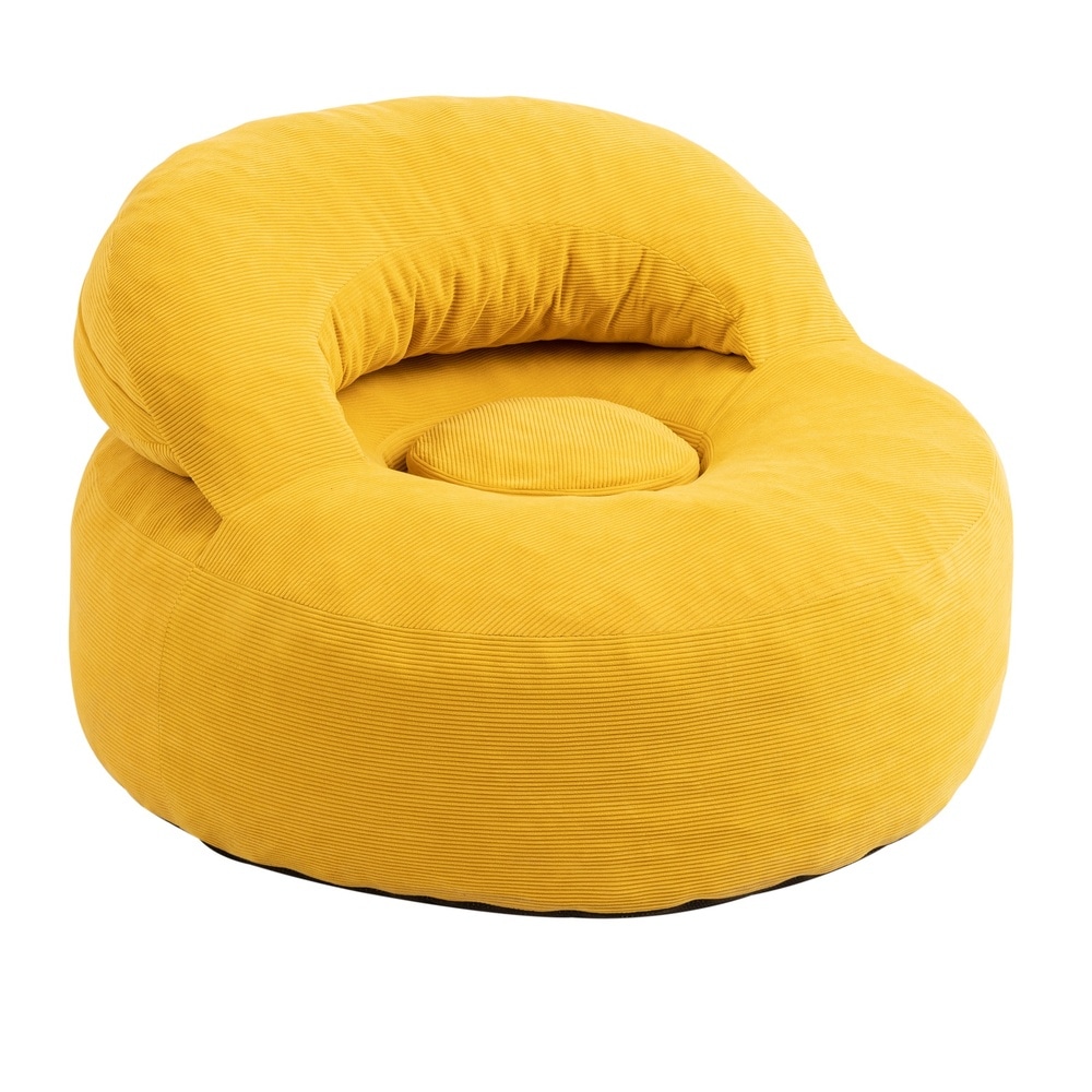 SoBuy Polstersessel mit Liegefunktion Gelb 110x125x65cm Nordisch - Bild 1