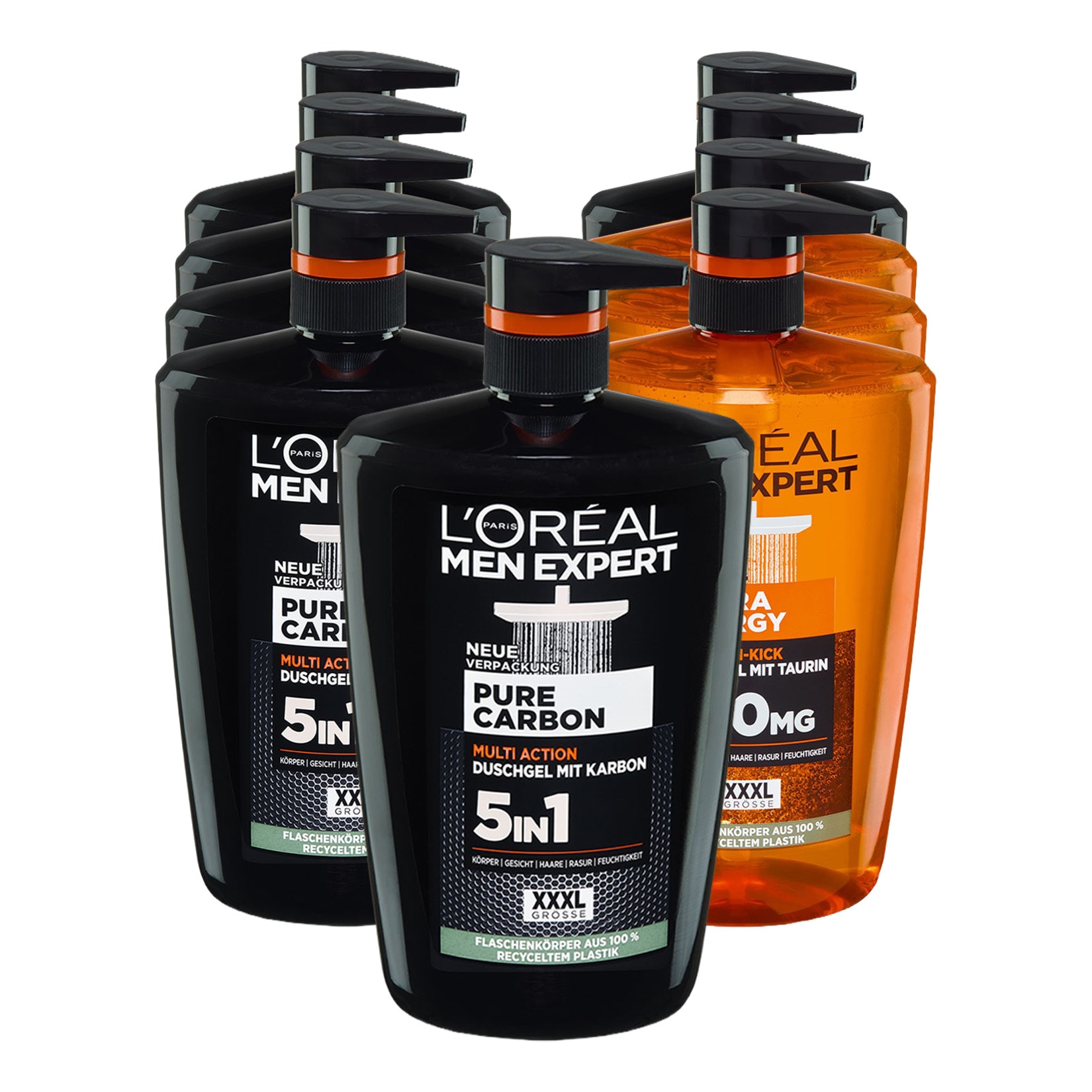 Loreal Duschgel Men 1 Liter, verschiedene Sorten, 9er Pack - Bild 1