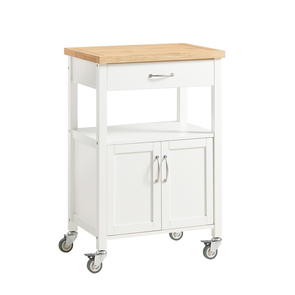 SoBuy K&uuml;chenwagen mit 1 Schublade Wei&szlig; 60x45x92cm Nordisch - Bild 1