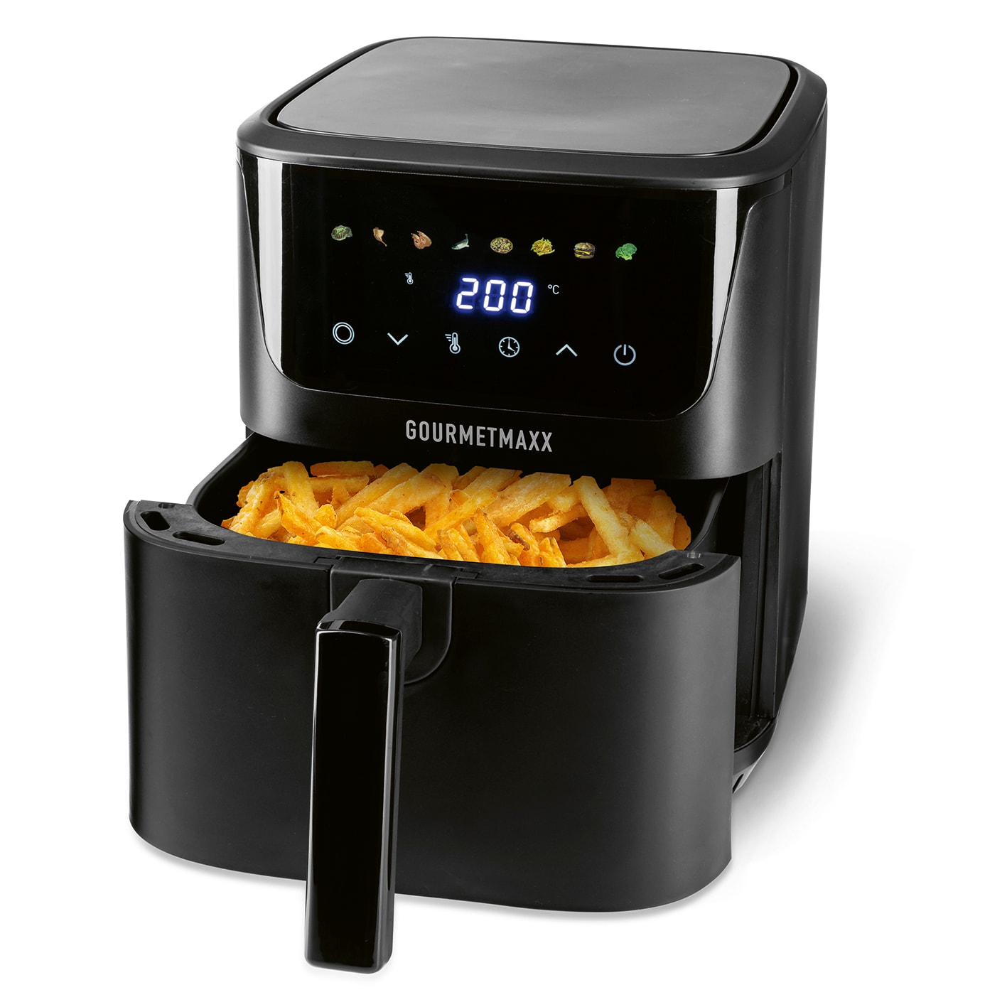 GOURMETmaxx Hei&szlig;luft-Fritteuse 1600W schwarz Digital 6,5l - Bild 1