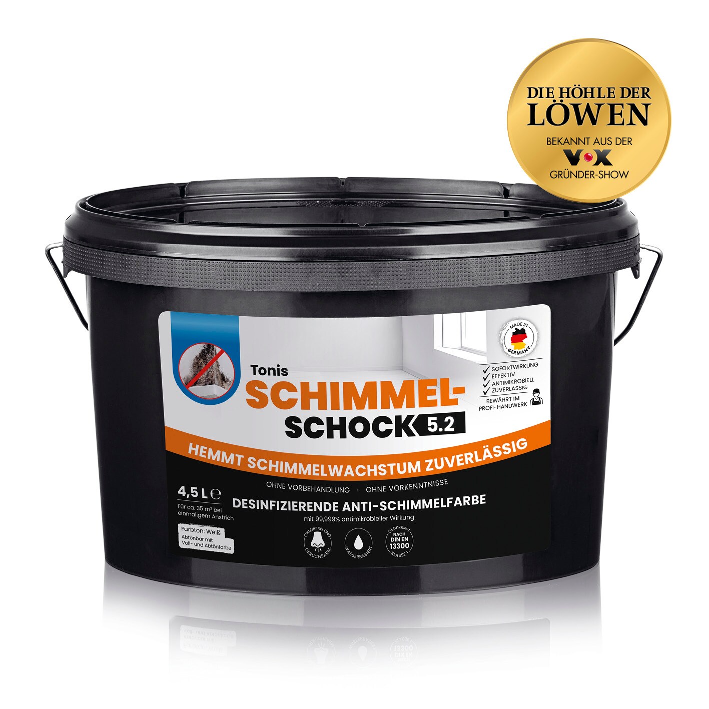 Tonis Schimmelschock Farbeimer 5.2 4,5l Gebinde wei&szlig; - Bild 1
