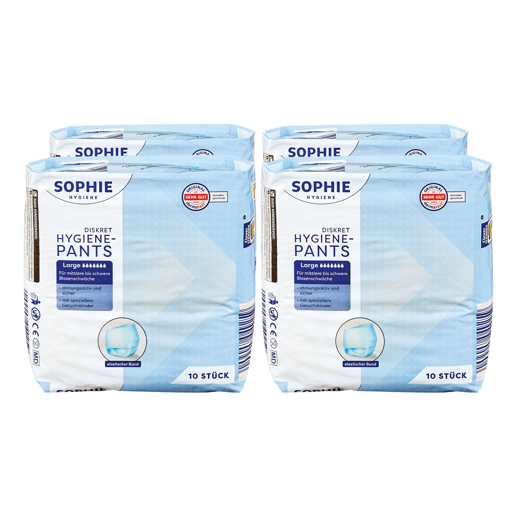 Sophie Diskret Hygiene-Pants Large 10 St&uuml;ck, 4er Pack - Bild 1