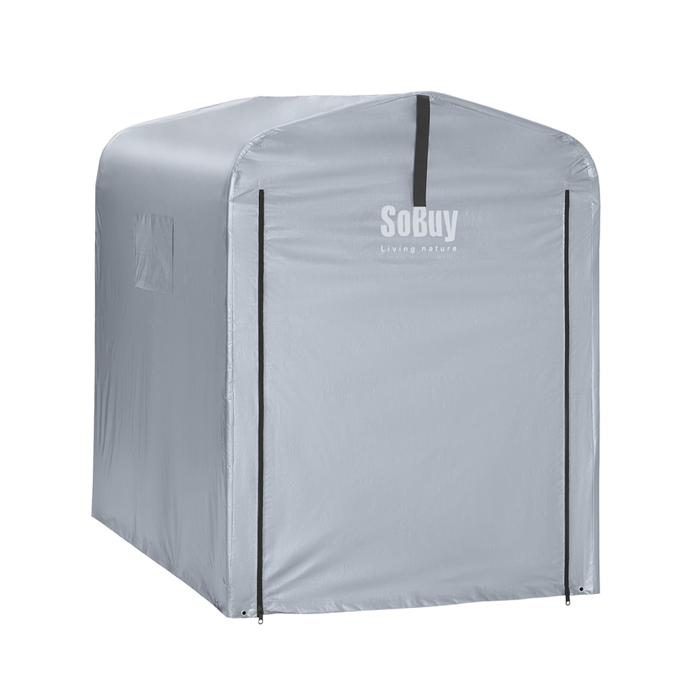 SoBuy Fahrradunterstand 1 T&uuml;r Grau 176x120x163cm Funktional - Bild 1