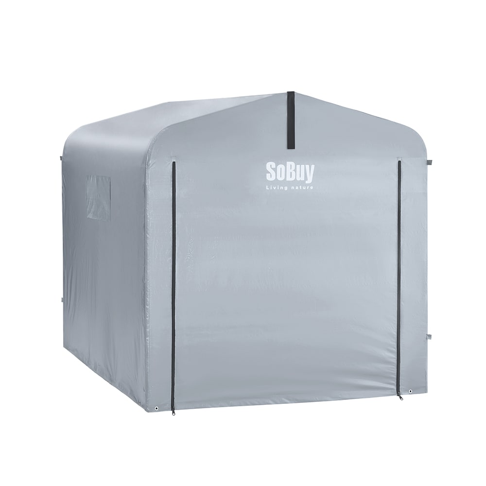 SoBuy Fahrradunterstand, 1 T&uuml;r Grau 219x159x165cm Funktional - Bild 1