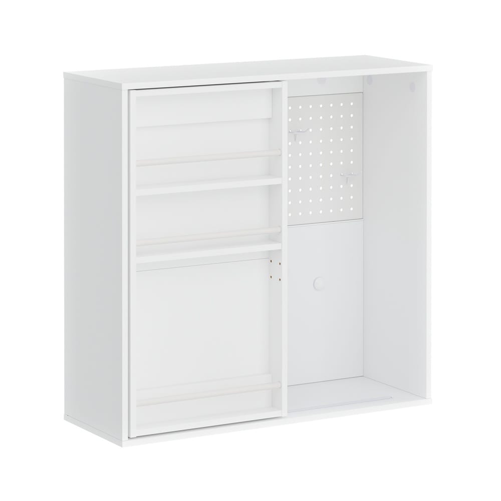 SoBuy Wandschrank, Wandregal, Flurschrank mit 1 T&uuml;r Wei&szlig; 70x25,1x70,2cm Modern - Bild 1