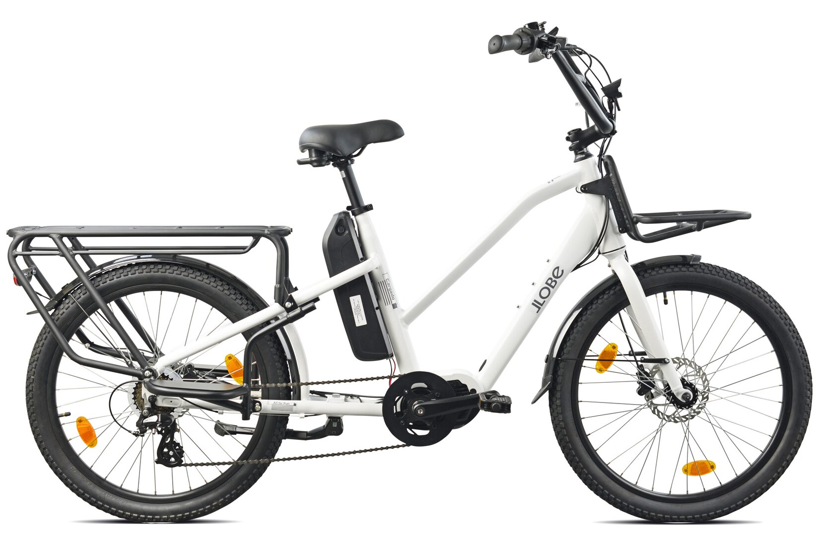 LLobe Cargado Cargo City E-Bike 24" weiß