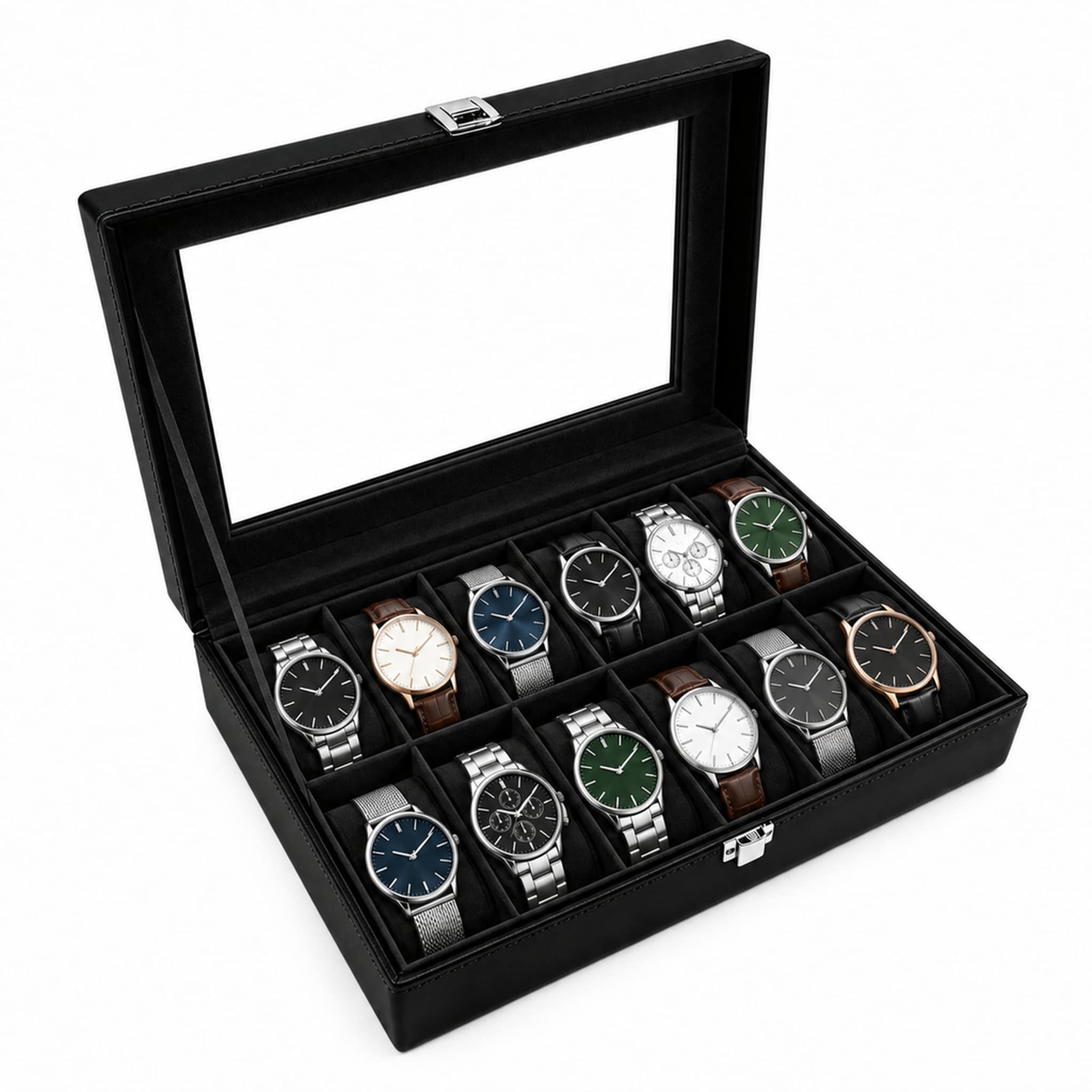 Karat Uhrenbox | Ciel | Uhrenkasten mit Glasdeckel - Bild 1