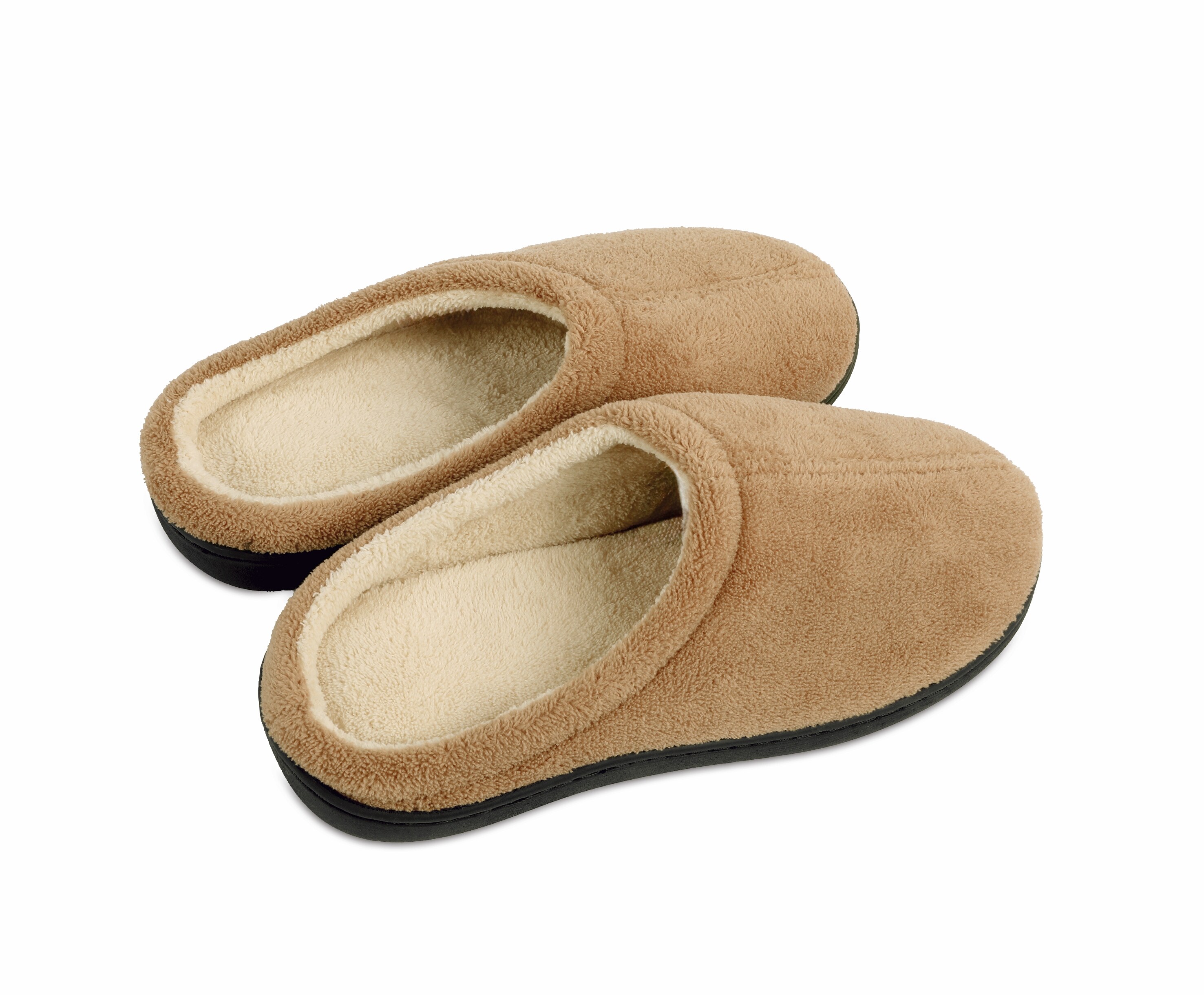 VITALmaxx Komfort-Slipper 37/38 hellbraun/schwarz mit Gel - Bild 1