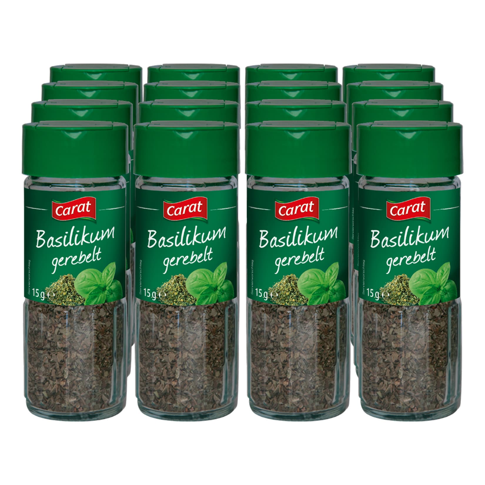 Carat Basilikum gerebelt 15 g, 16er Pack - Bild 1