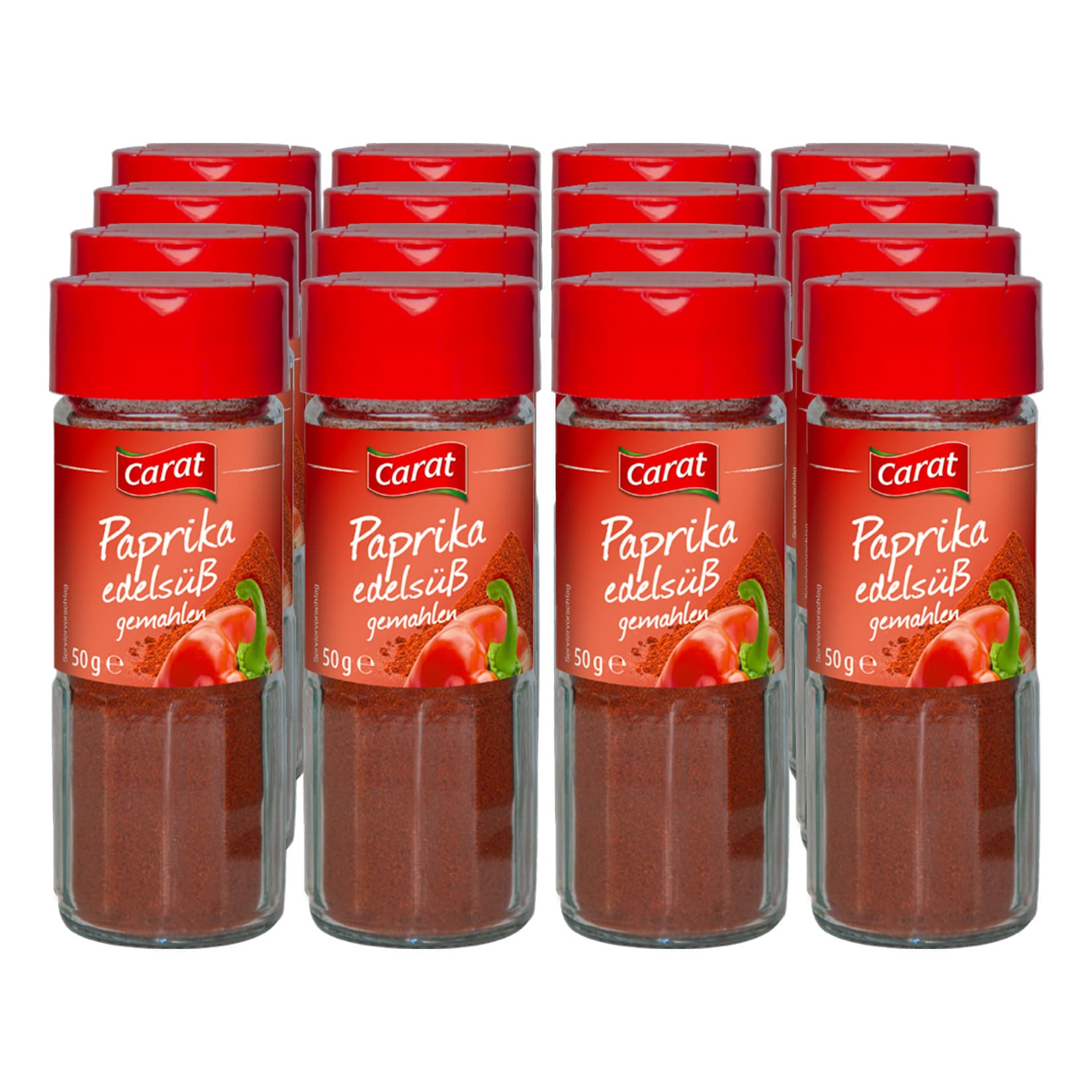 Carat Paprika edels&uuml;&szlig; gemahlen 50 g, 16er Pack - Bild 1